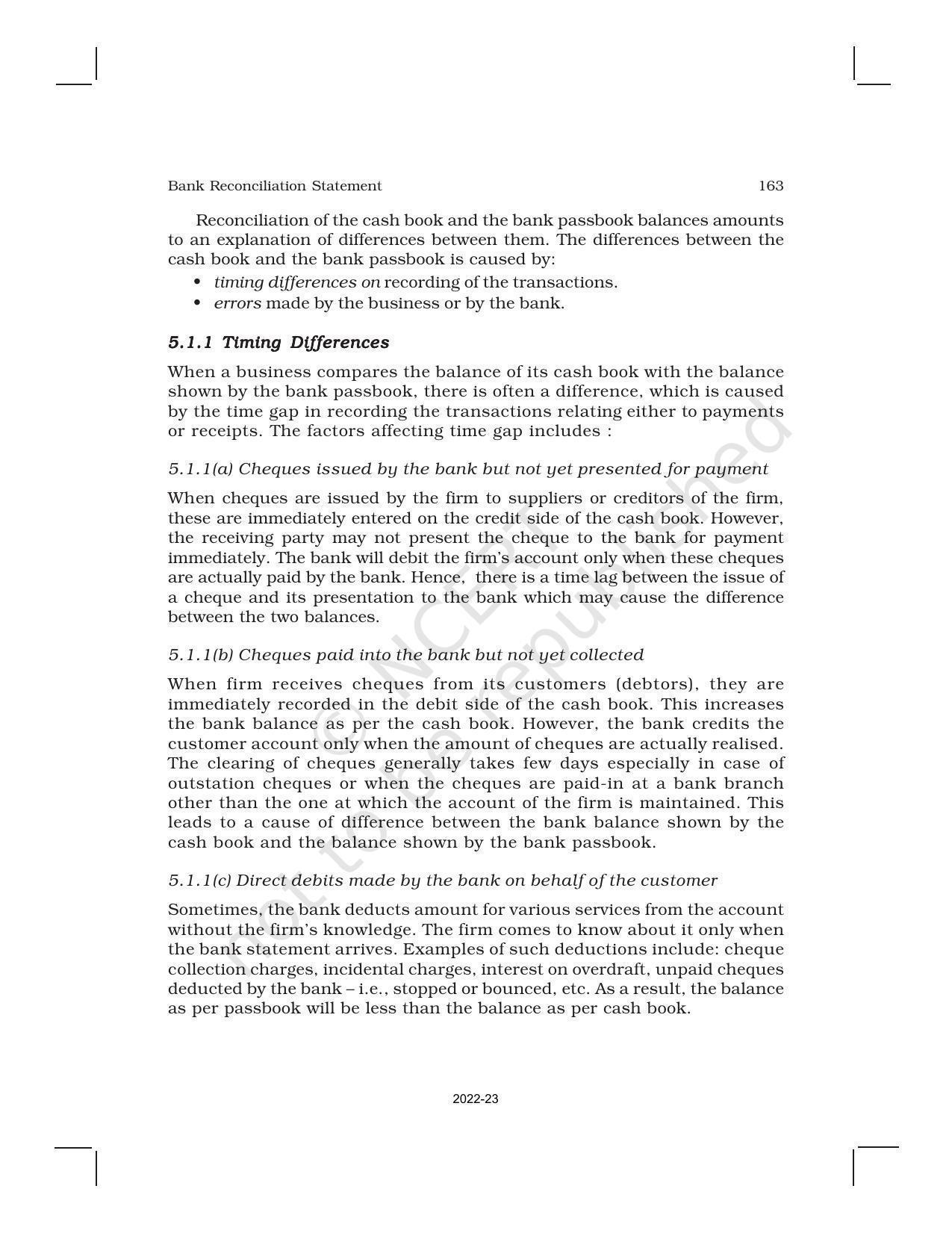 NCERT Book for Class 11 Accountancy (Part-I) Chapter 5 Bank Reconciliation Statement - Page 4