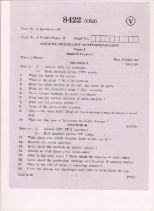 AP Inter 1st Year OT-I (Old)-8422 March-2019-Vocational Question Paper