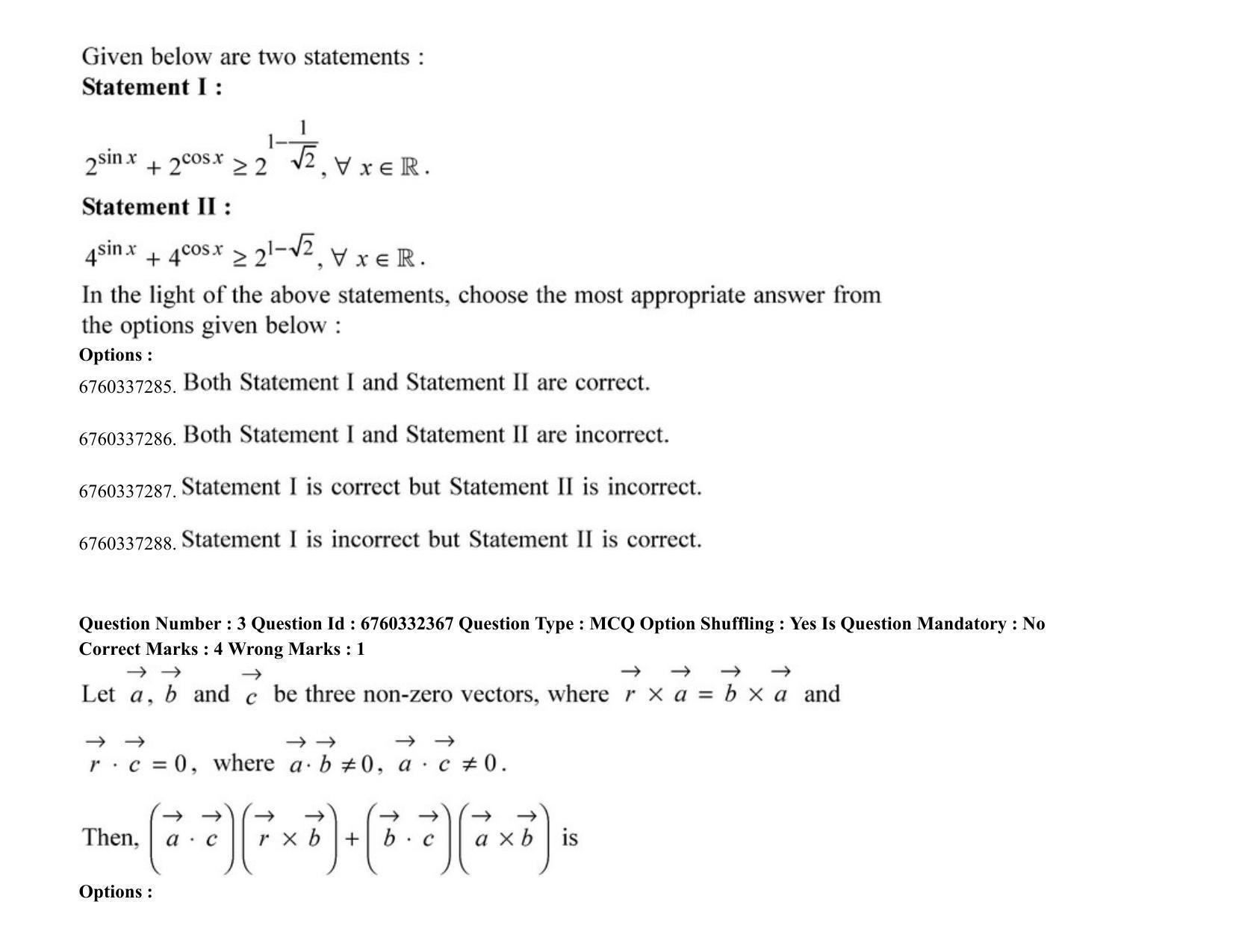 JEE Mains 2021: B.Arch English (Shift 2) 05-08-2021 Question Paper - Page 3