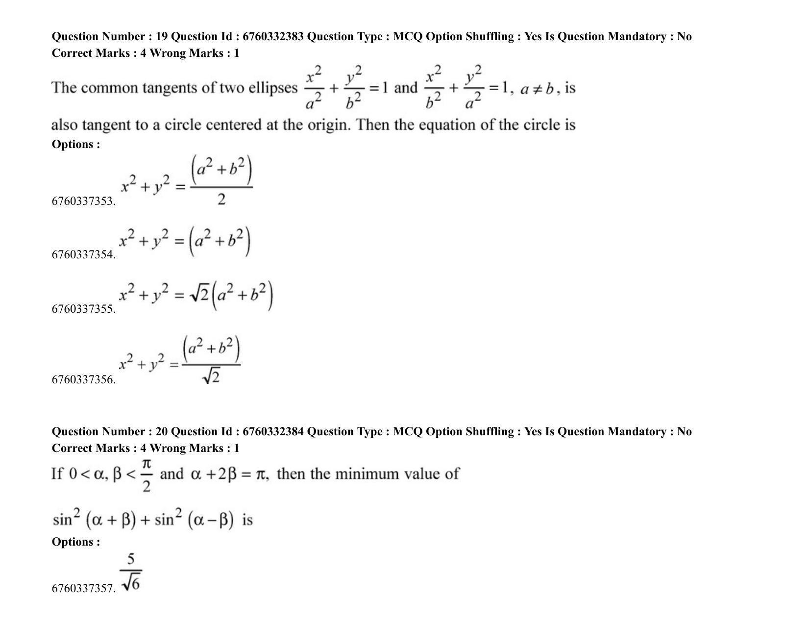 JEE Mains 2021: B.Arch English (Shift 2) 05-08-2021 Question Paper - Page 14
