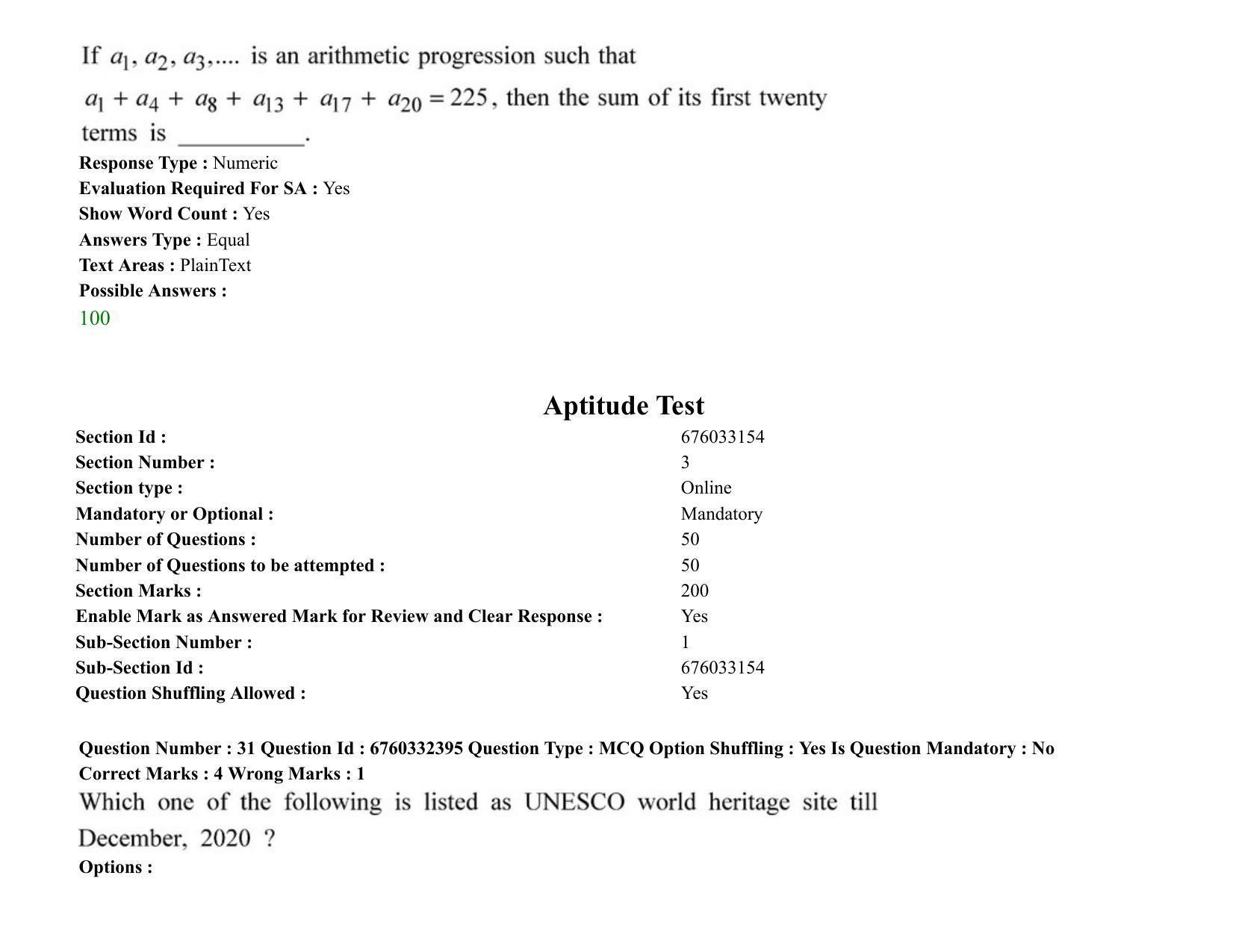 JEE Mains 2021: B.Arch English (Shift 2) 05-08-2021 Question Paper - Page 20