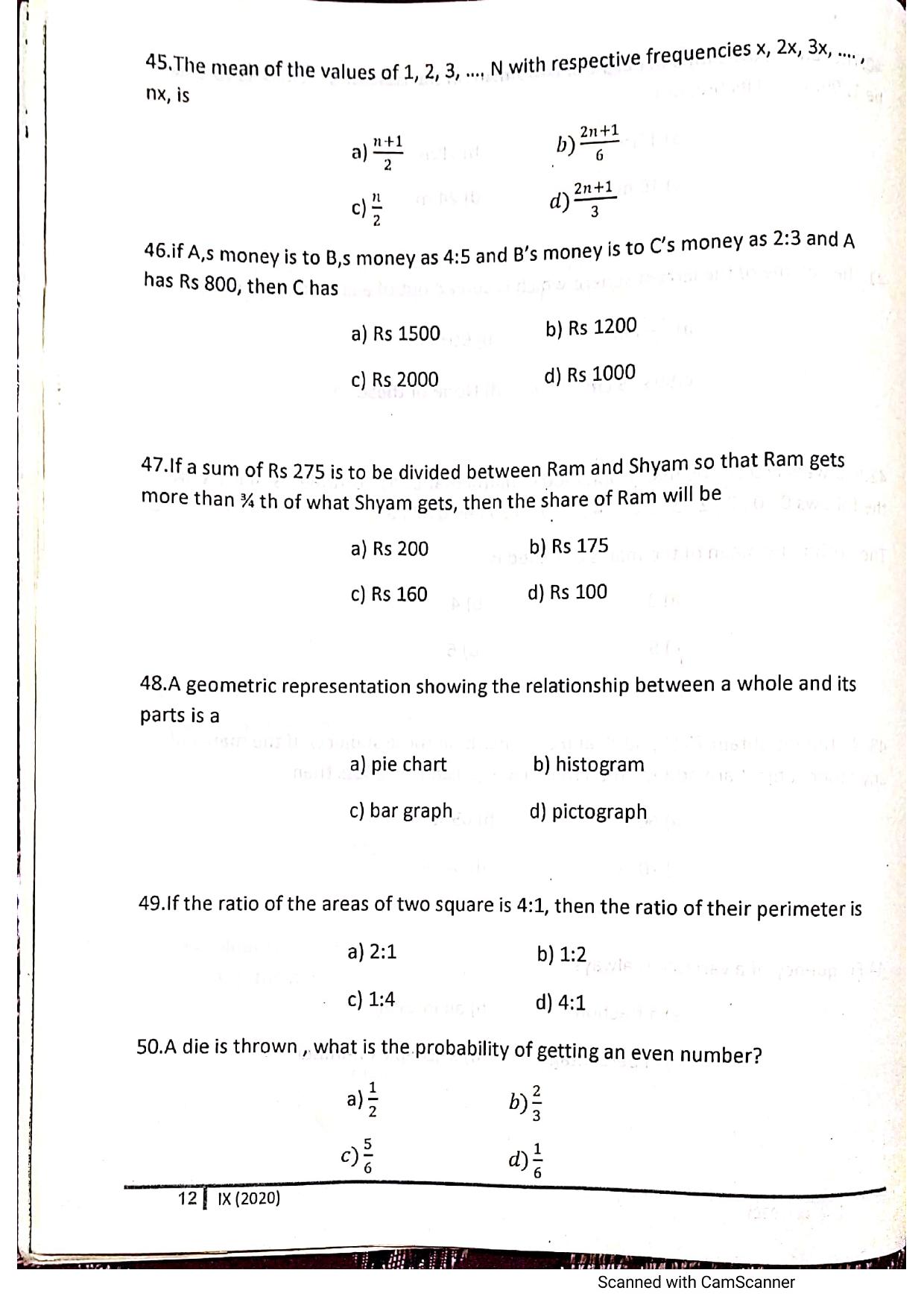 JKSSEE 2020 Class 9 Question Paper - Page 11