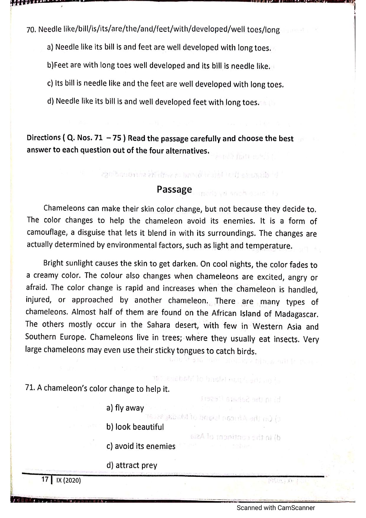 JKSSEE 2020 Class 9 Question Paper - Page 16