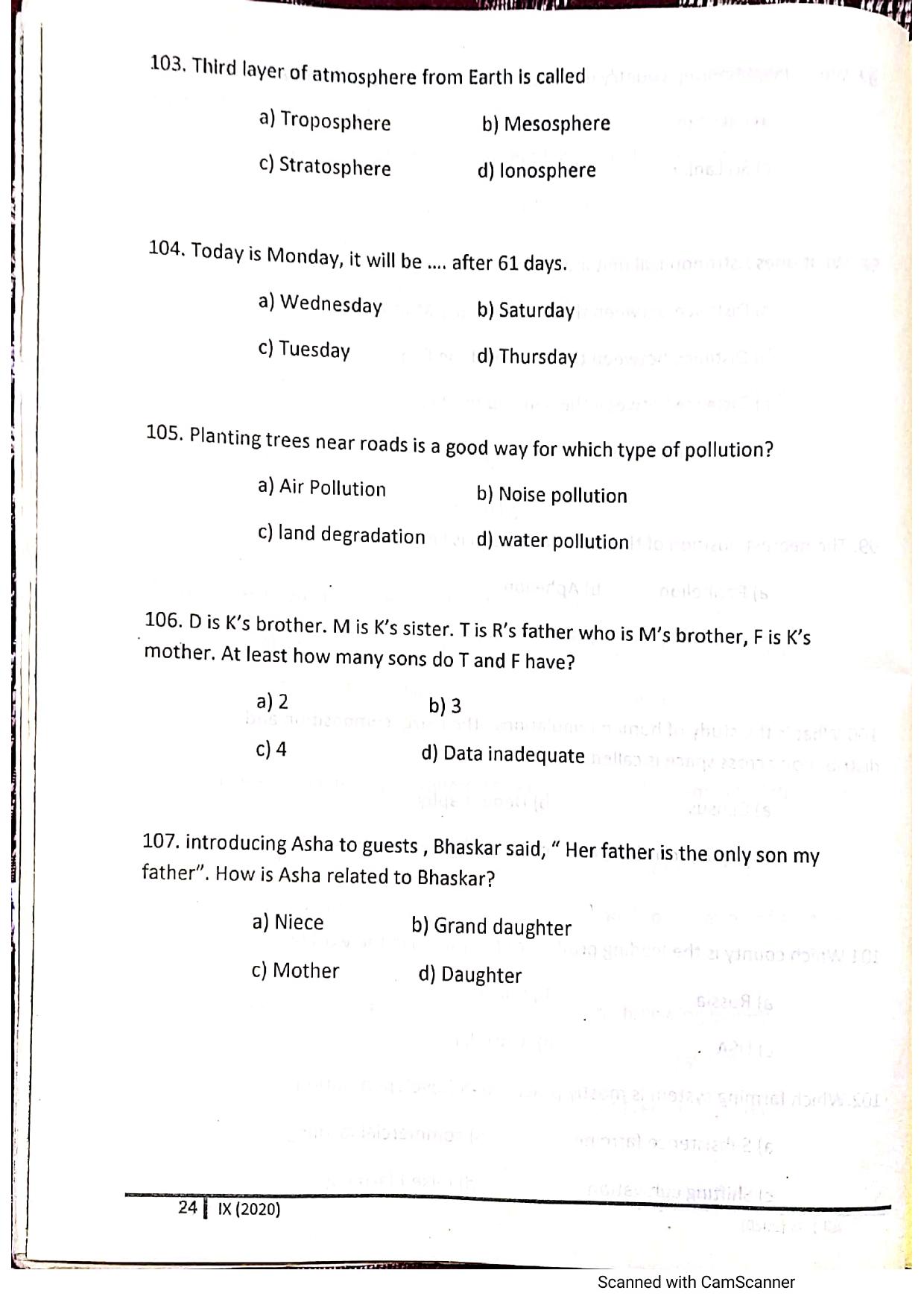 JKSSEE 2020 Class 9 Question Paper - Page 23