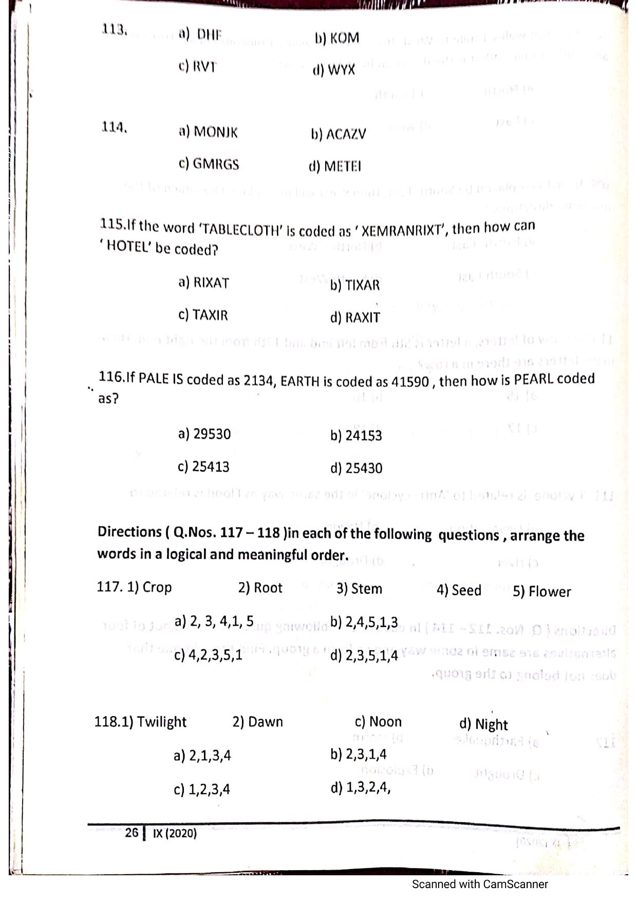 JKSSEE 2020 Class 9 Question Paper - Page 25