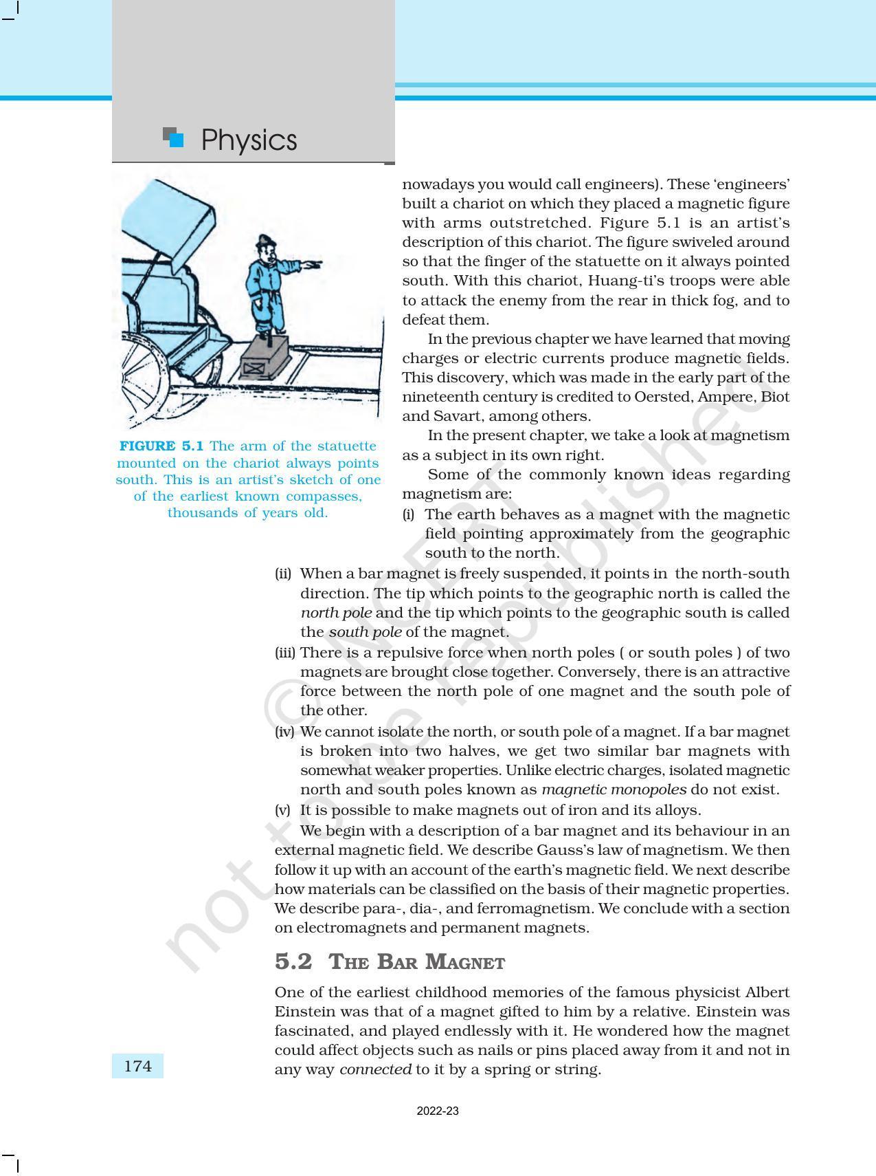 NCERT Book for Class 12 Physics Chapter 5 Magnetism and Matter - Page 2