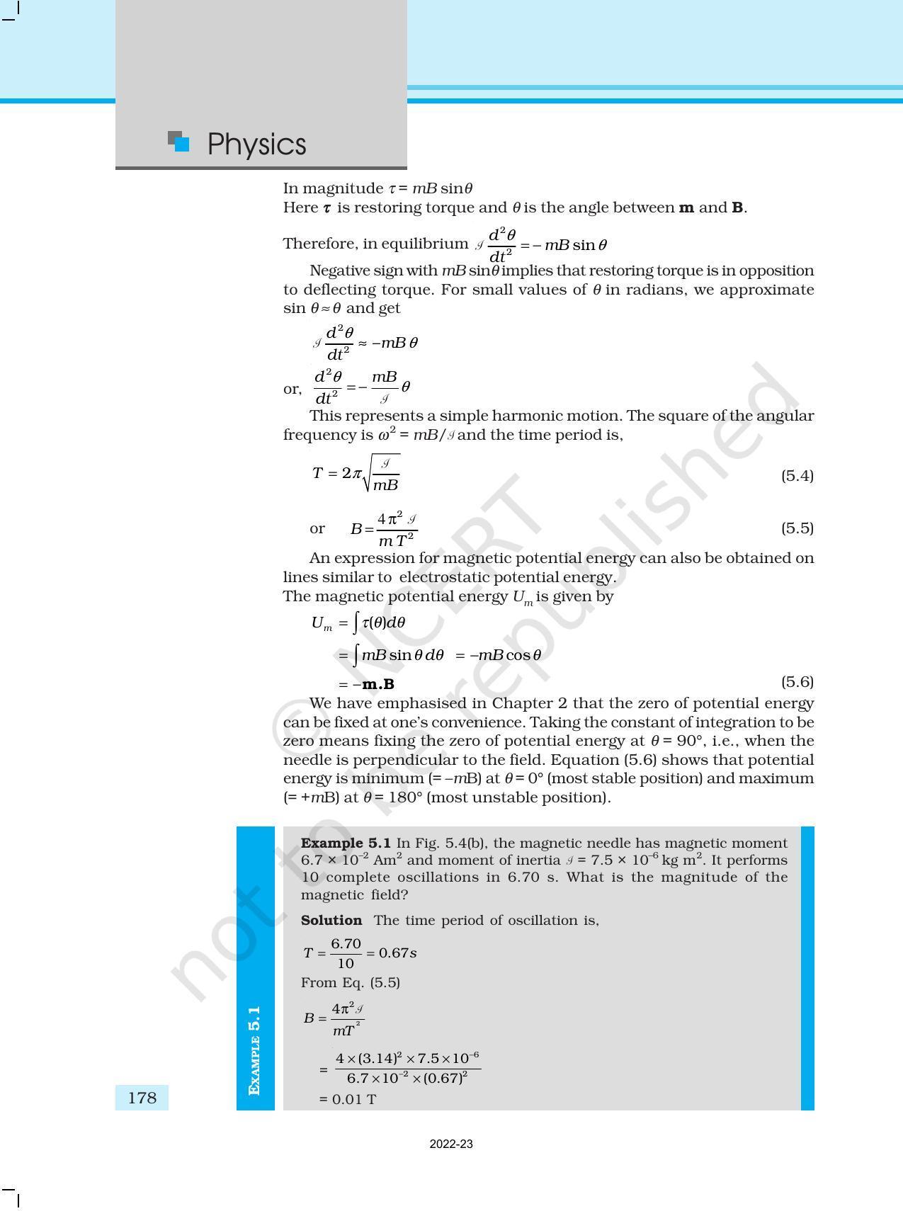 NCERT Book for Class 12 Physics Chapter 5 Magnetism and Matter - Page 6