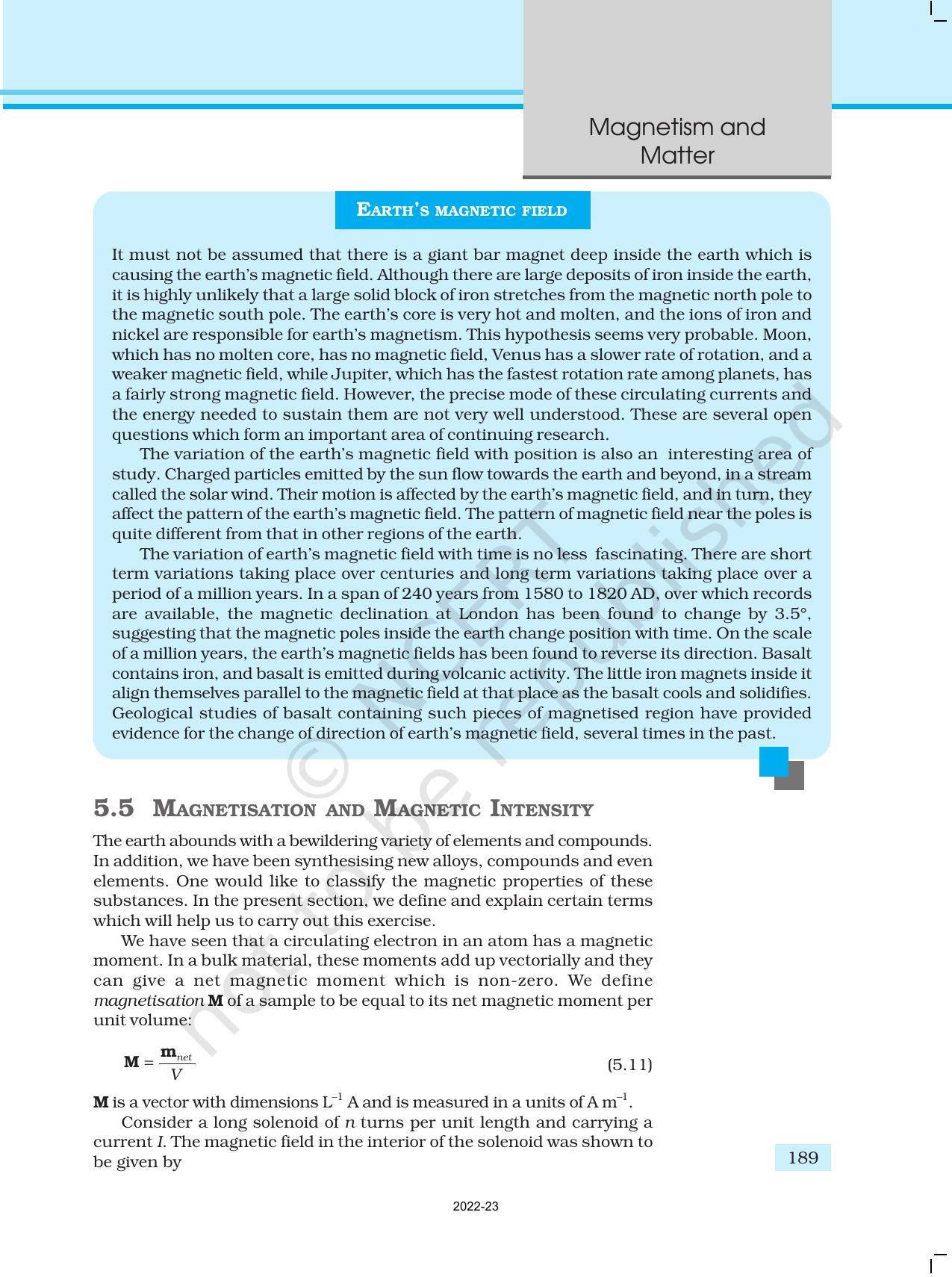 NCERT Book for Class 12 Physics Chapter 5 Magnetism and Matter - Page 17