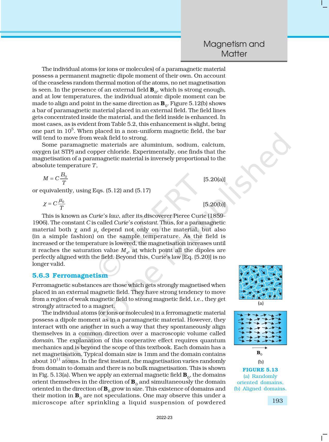NCERT Book for Class 12 Physics Chapter 5 Magnetism and Matter - Page 21