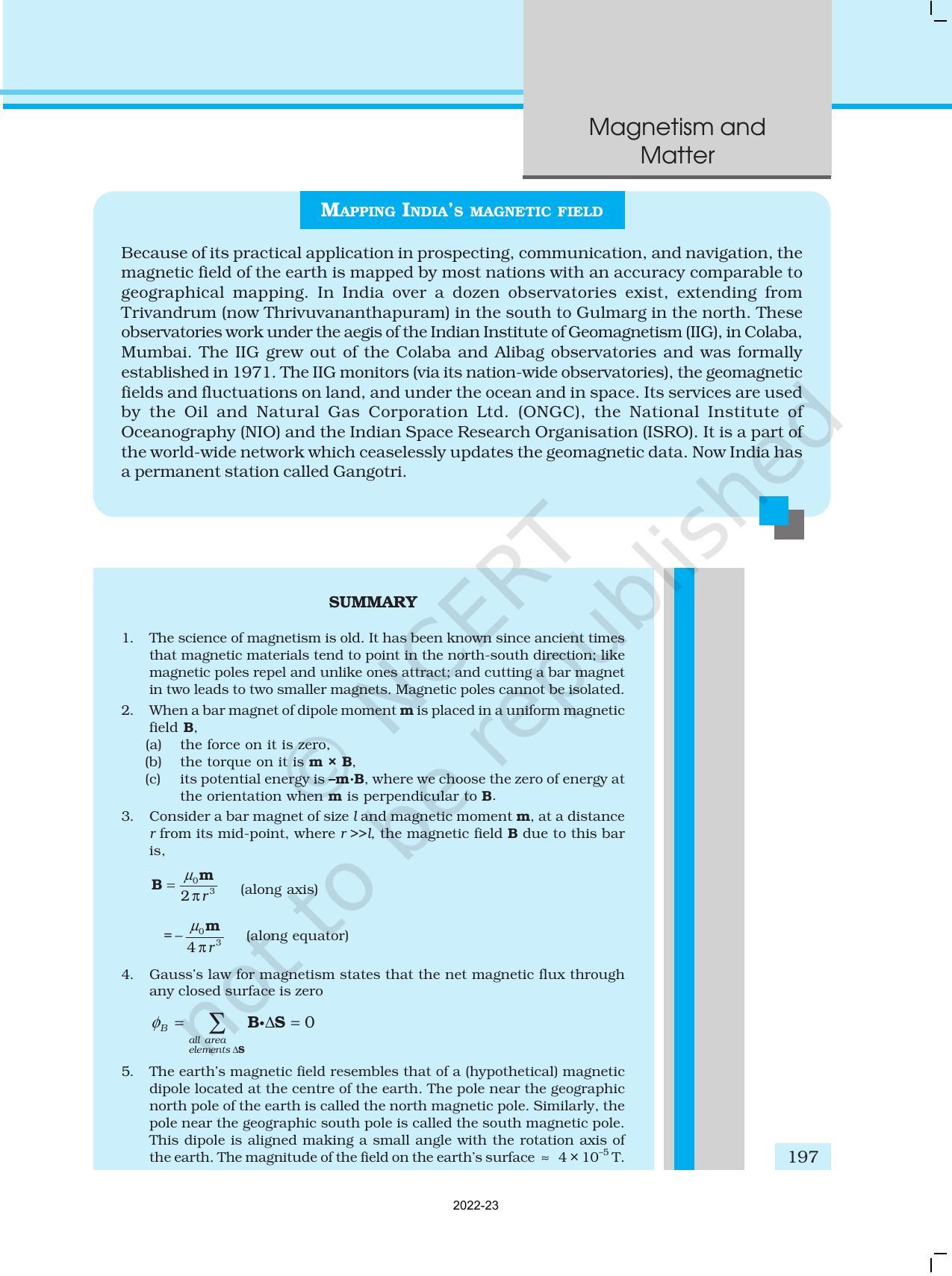 NCERT Book for Class 12 Physics Chapter 5 Magnetism and Matter - Page 25