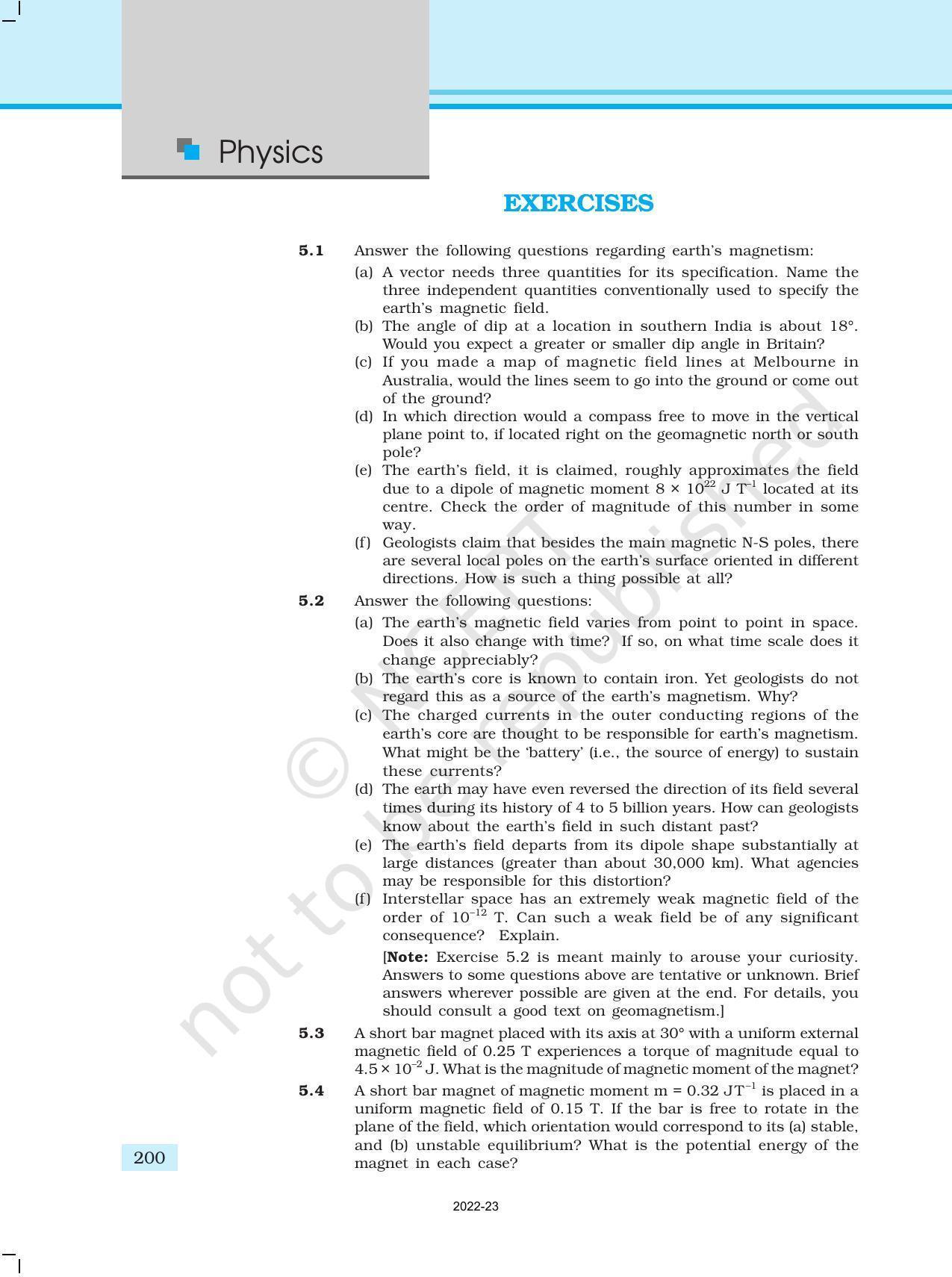 NCERT Book for Class 12 Physics Chapter 5 Magnetism and Matter - Page 28