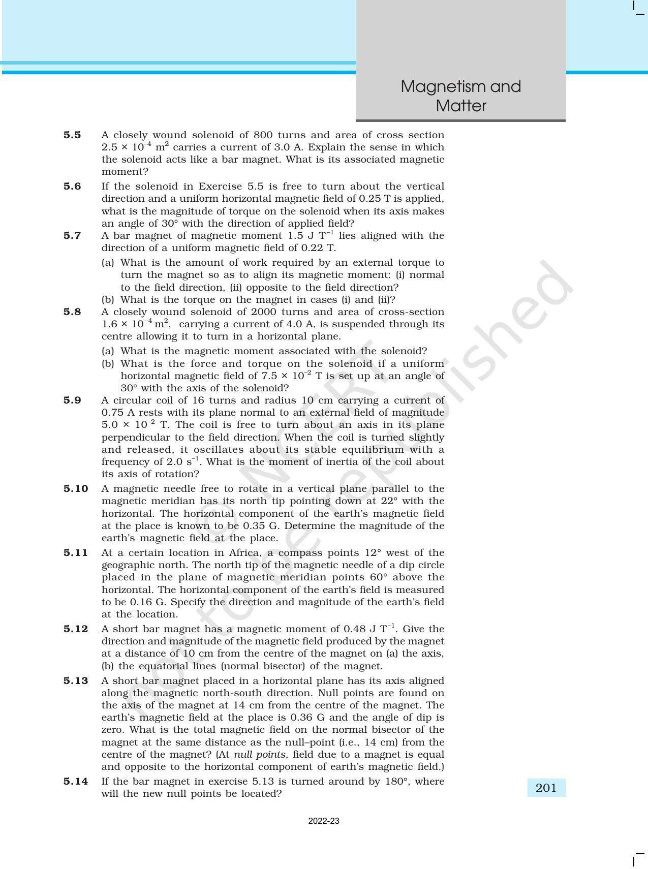 NCERT Book for Class 12 Physics Chapter 5 Magnetism and Matter - Page 29