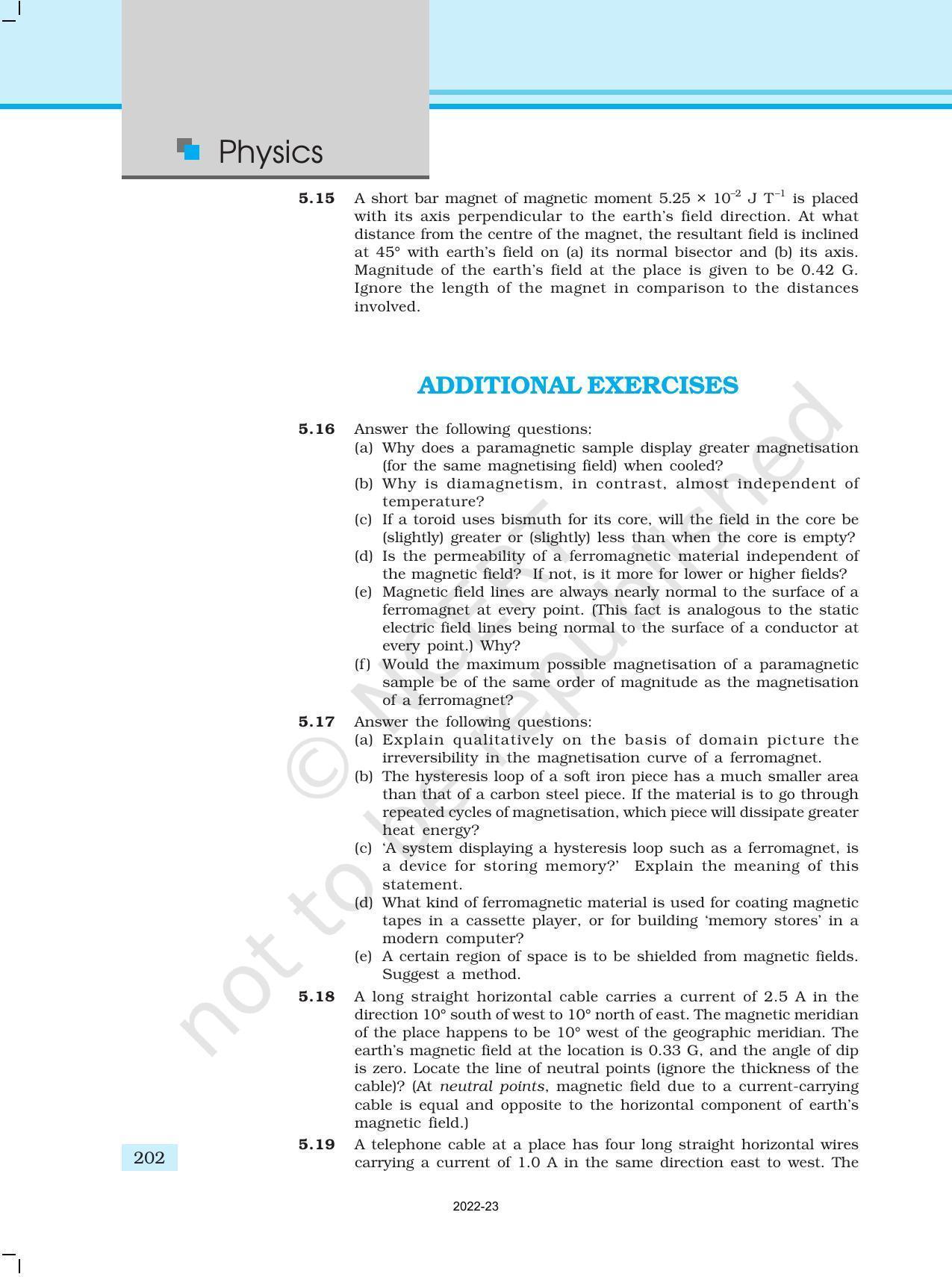 NCERT Book for Class 12 Physics Chapter 5 Magnetism and Matter - Page 30