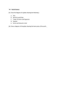 CBSE Worksheets for Class 6 Social Science Globe Assignment