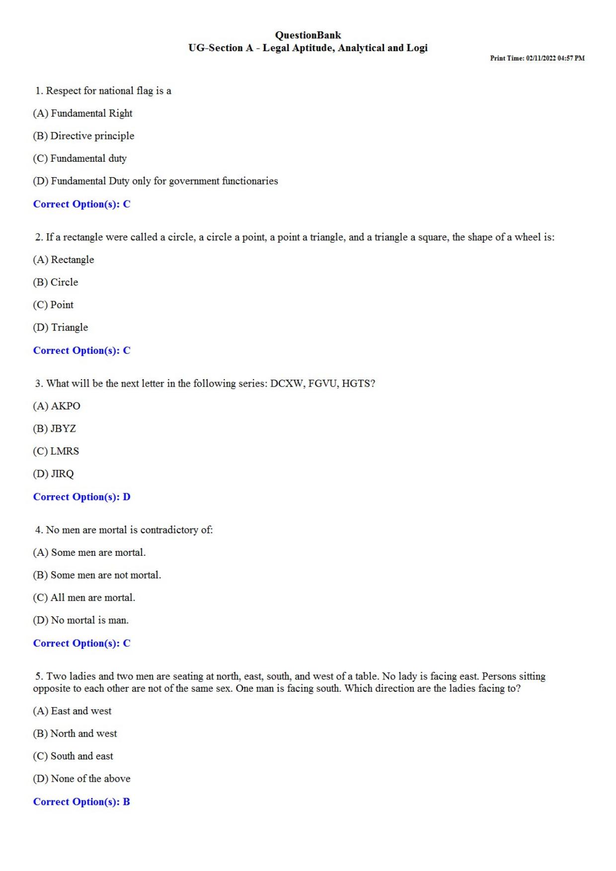 IIULET 2022 UG Question Paper - Page 1