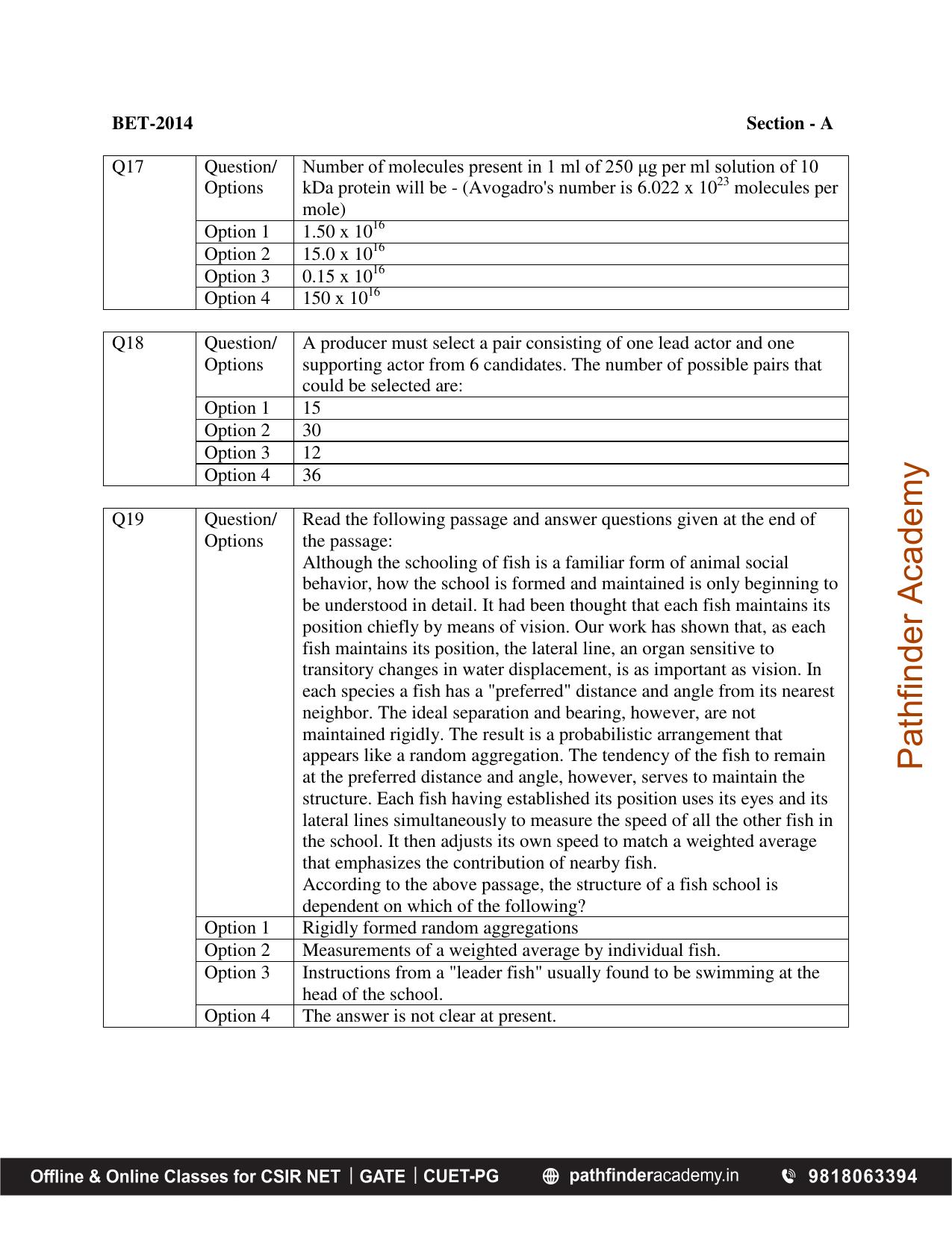 BET 2014 Question Paper - Page 6