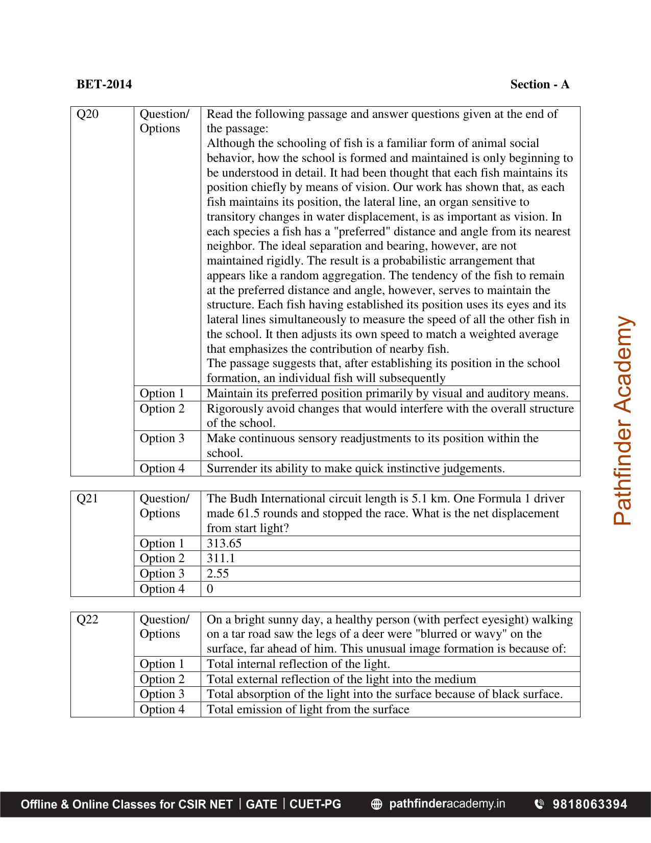 BET 2014 Question Paper - Page 7