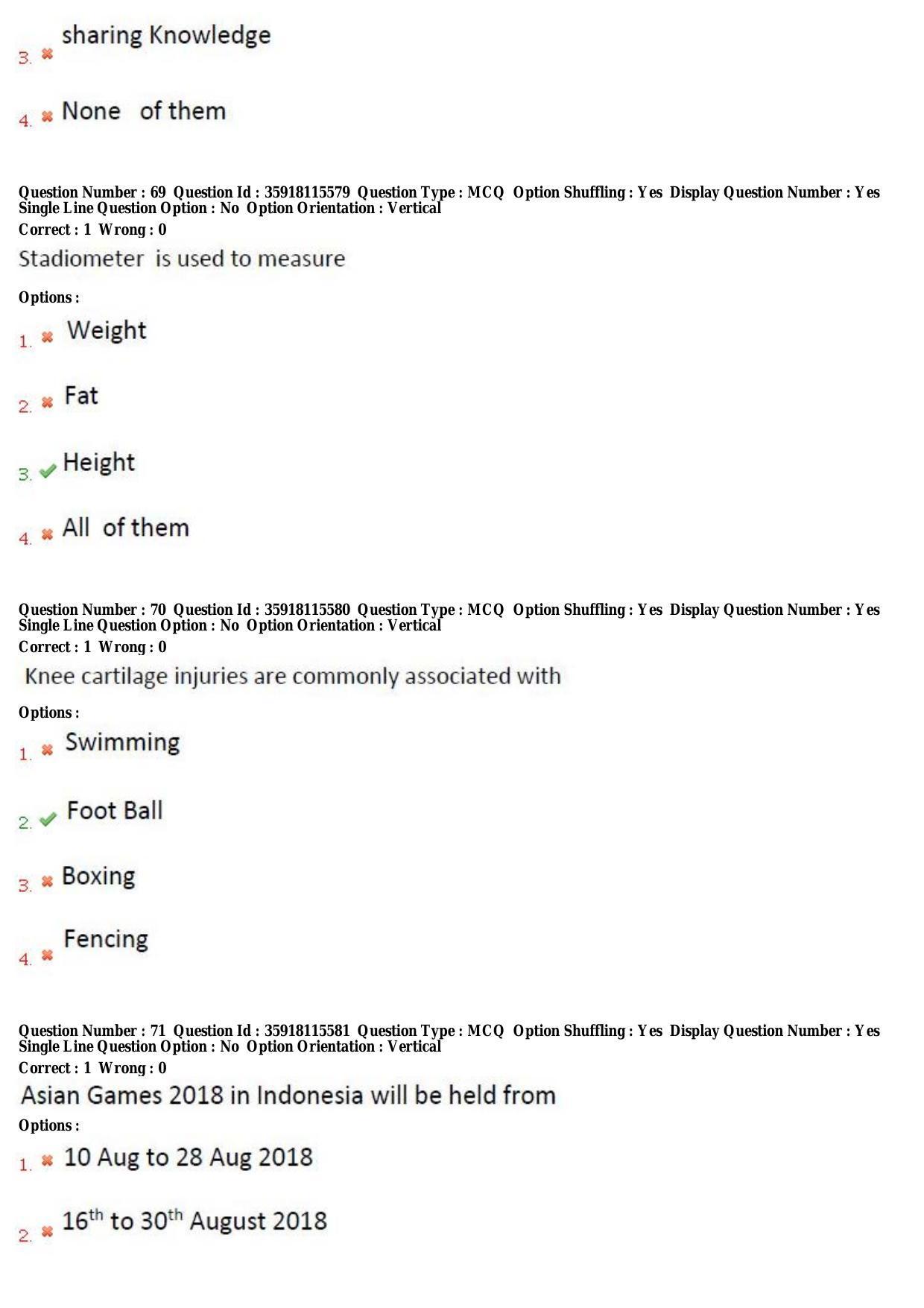 TS CPGET 2018 M.P.Ed. (Shift 3) Question Paper with Answer Key - Page 25
