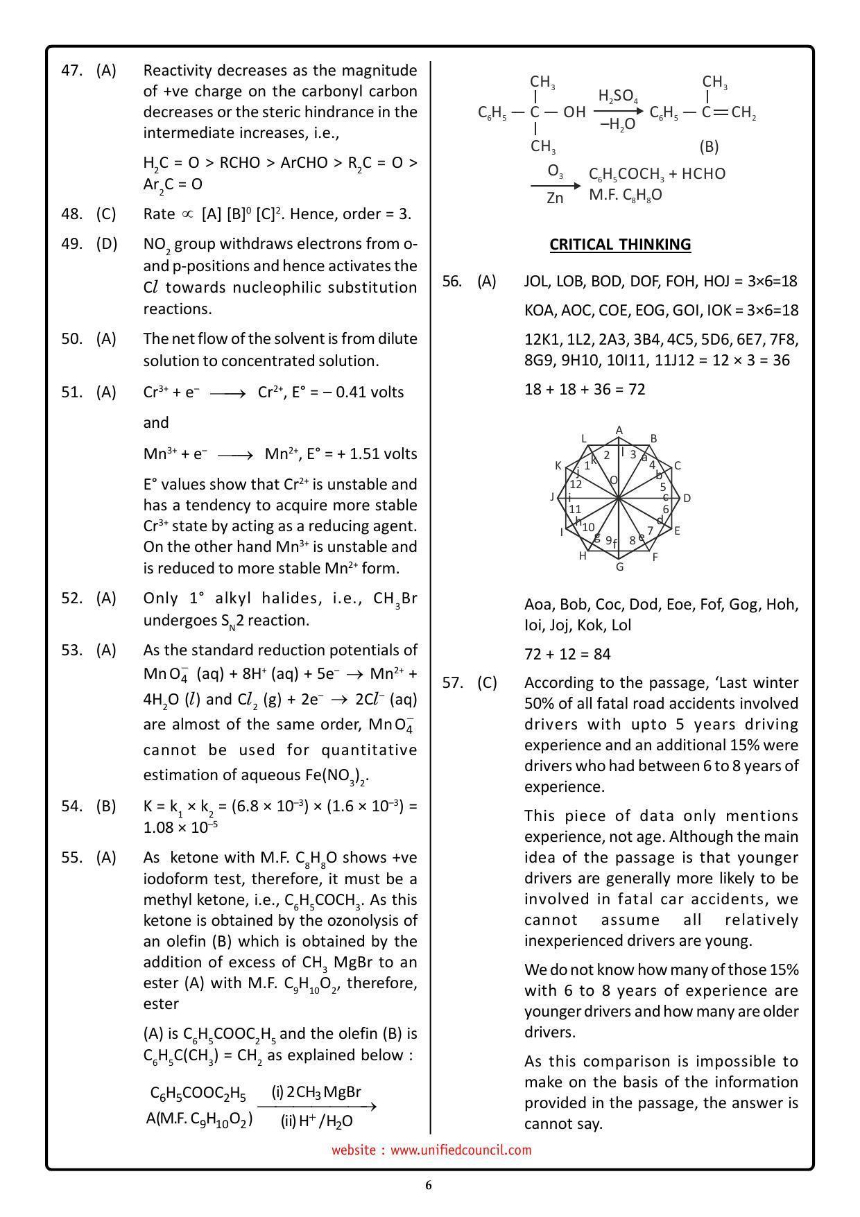 NSTSE 2023 Class 12 PCB Answer Key (Paper Code 484) - Page 6