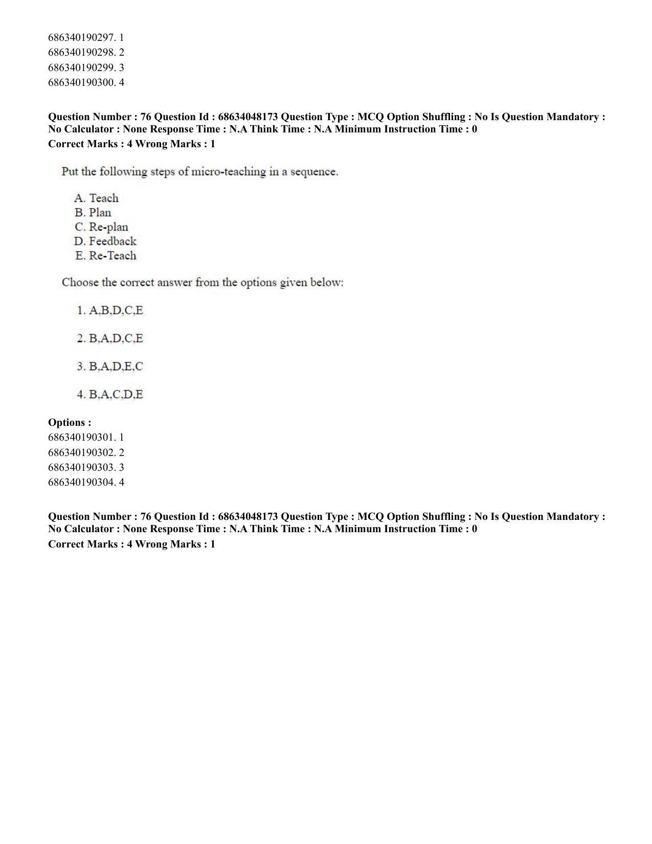 CUET PG 2023: COQP16 – MA Education (Eng) - Shift 2 (30-06-2023) Question Paper - Page 70