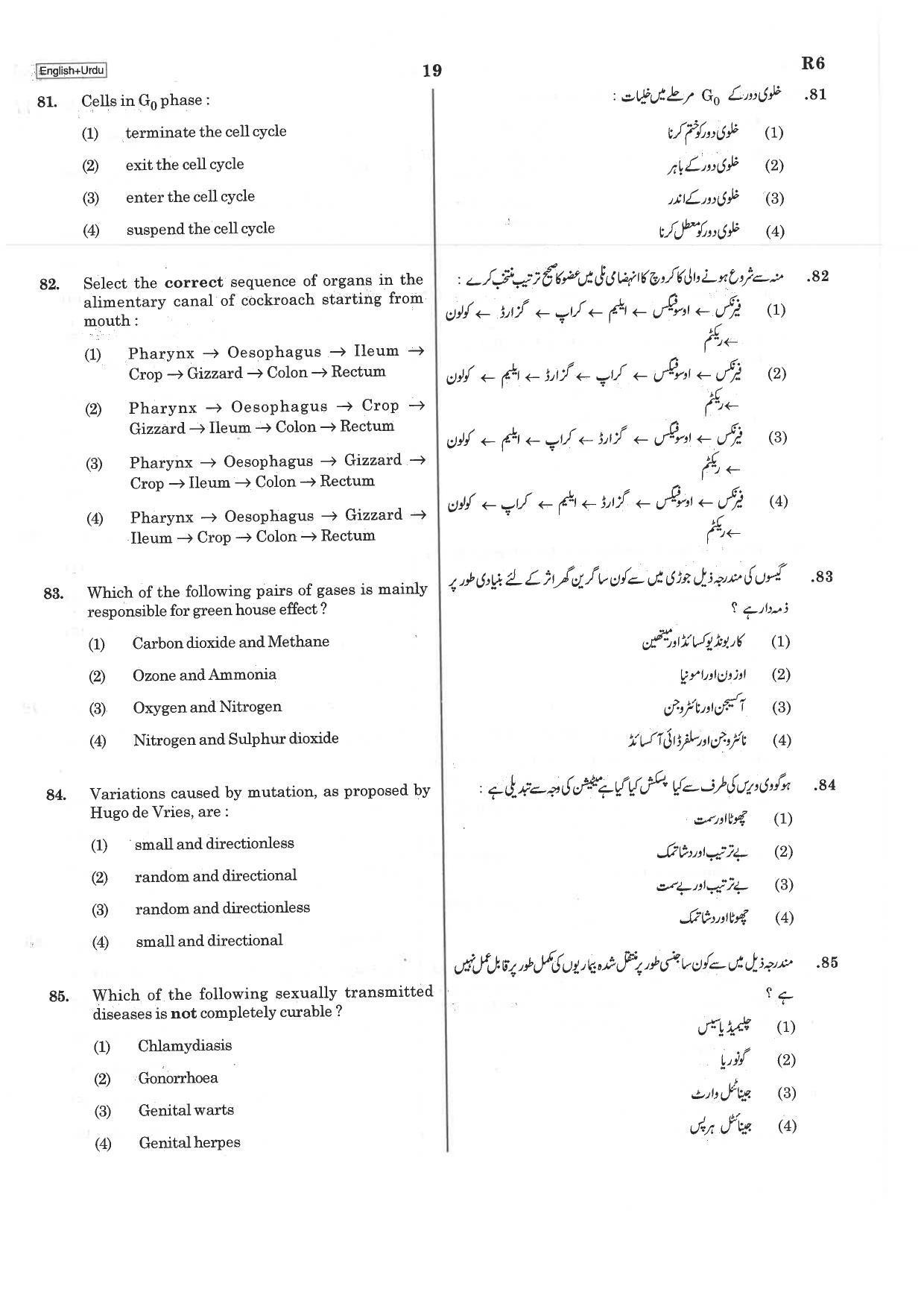 NEET R6 2019 Question Paper - Page 19