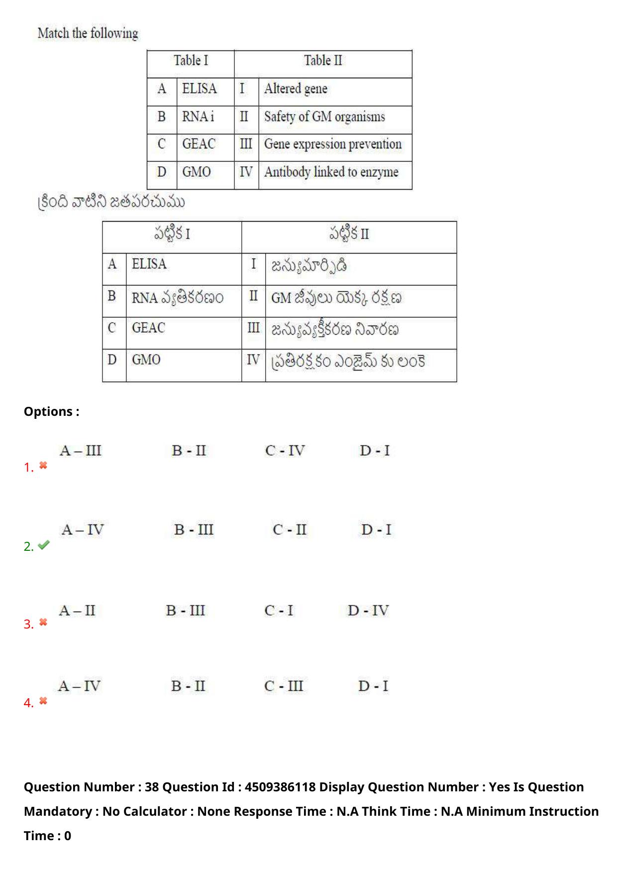 AP EAPCET 2024 - 17 May 2024 Afternoon - Master Agriculture & Pharmacy Question Paper With Preliminary Keys - Page 37