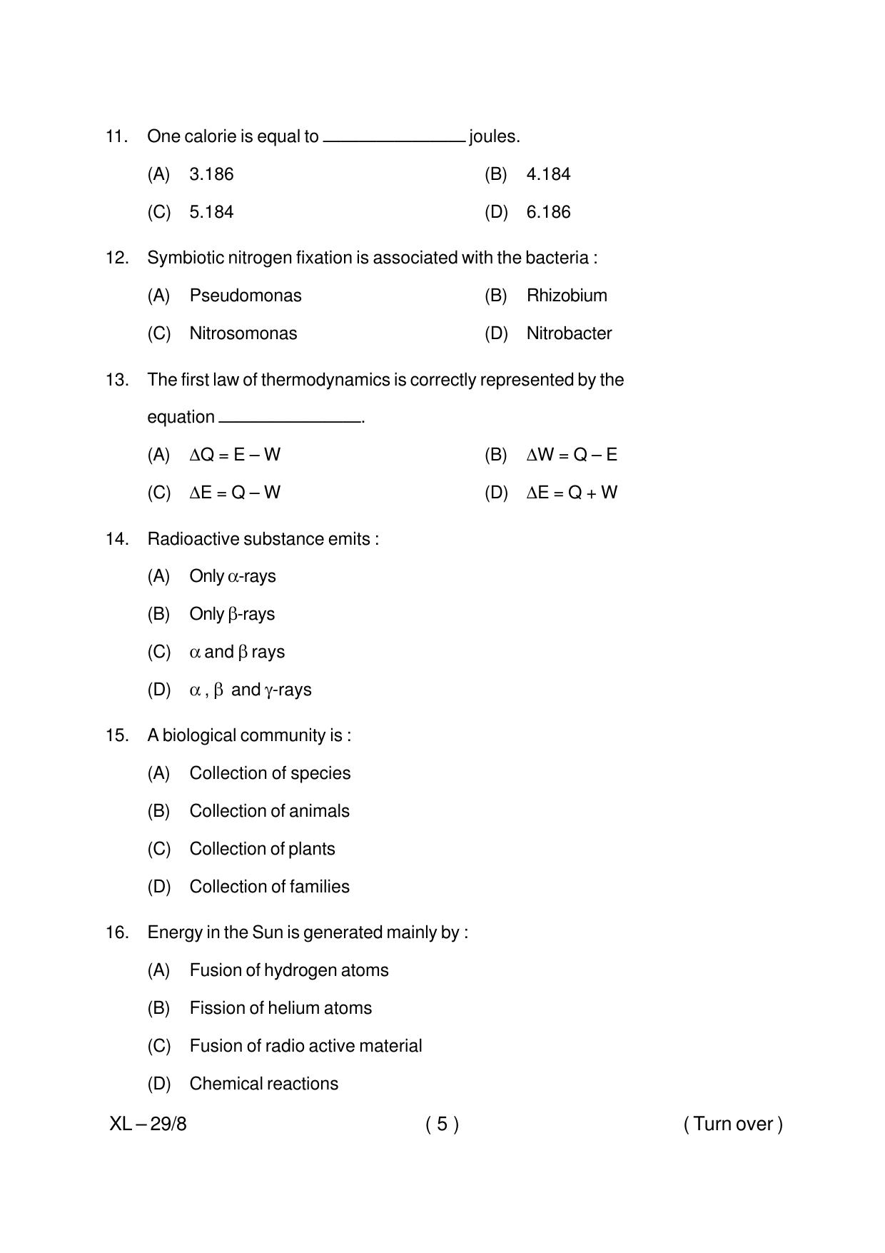 Odisha CPET ENVIRONMENTAL-SCIENCE 2020 Question Paper - Page 5