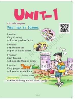 NCERT Book for Class 2 English (Marigold):Chapter 1-First Day at School
