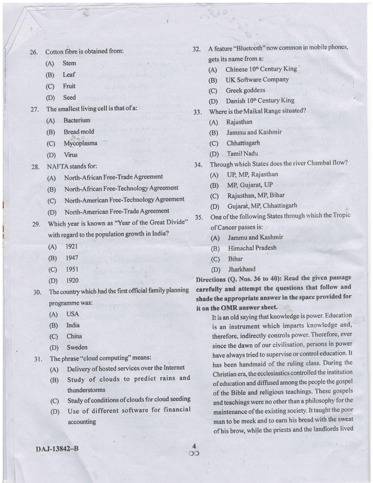 KUET 2023 L.L.B Question Paper - Page 38