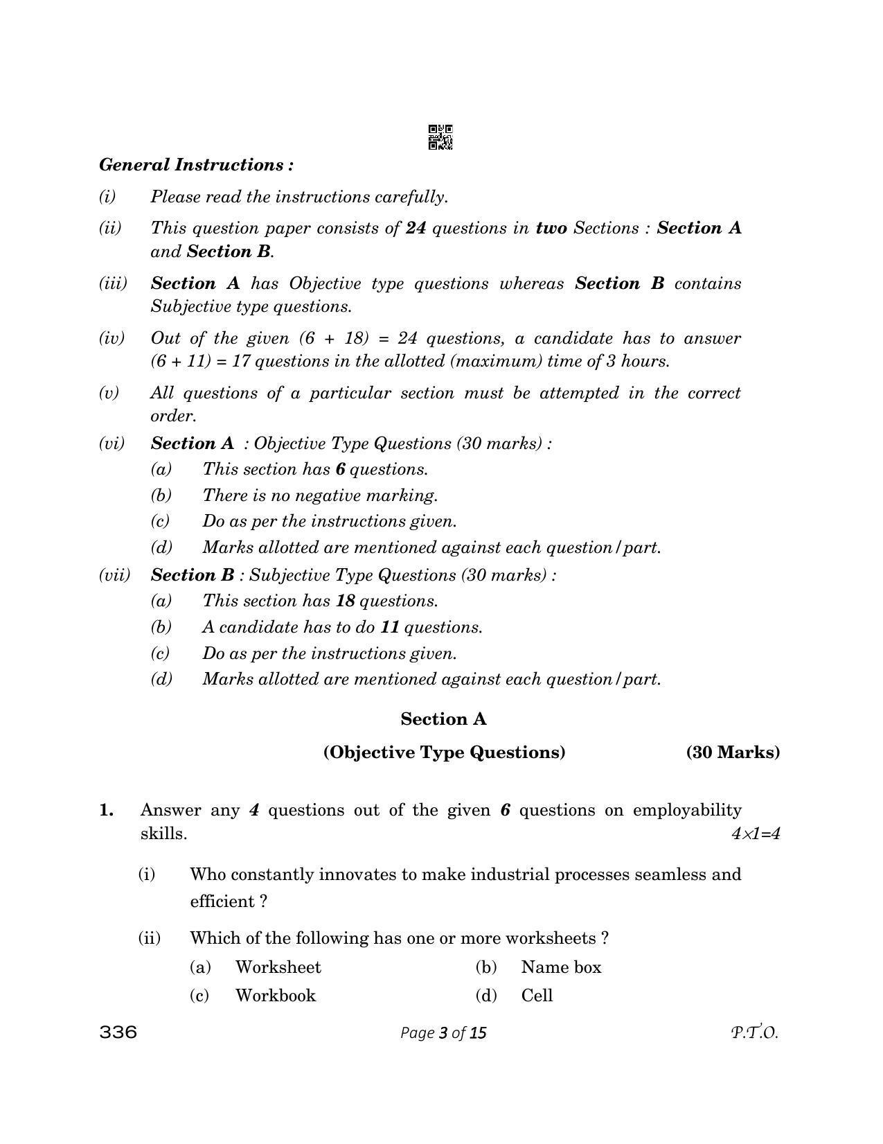 CBSE Class 12 336_ Marketing 2023 Question Paper - Page 3