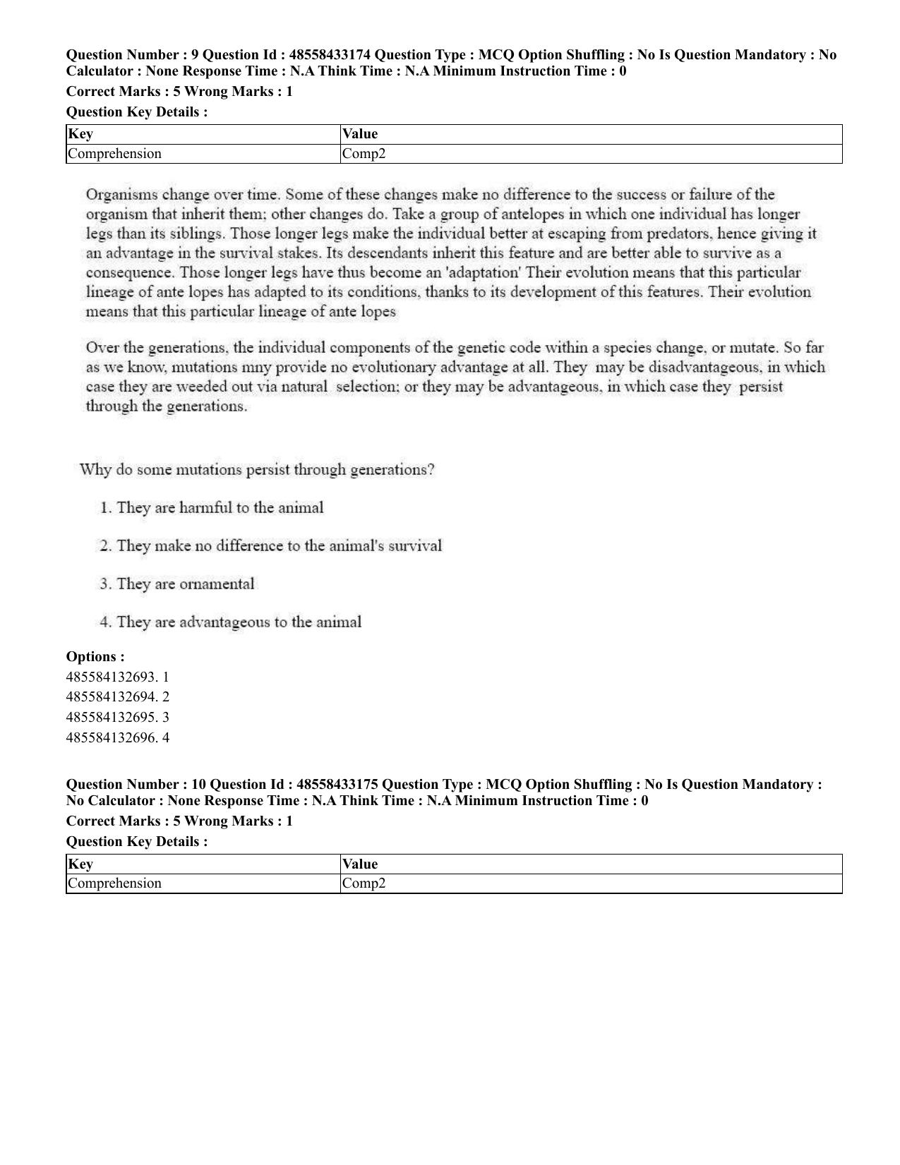 CUET 2023 English Telugu Shift 1 Question Papers - 18 June 2023 - Page 9