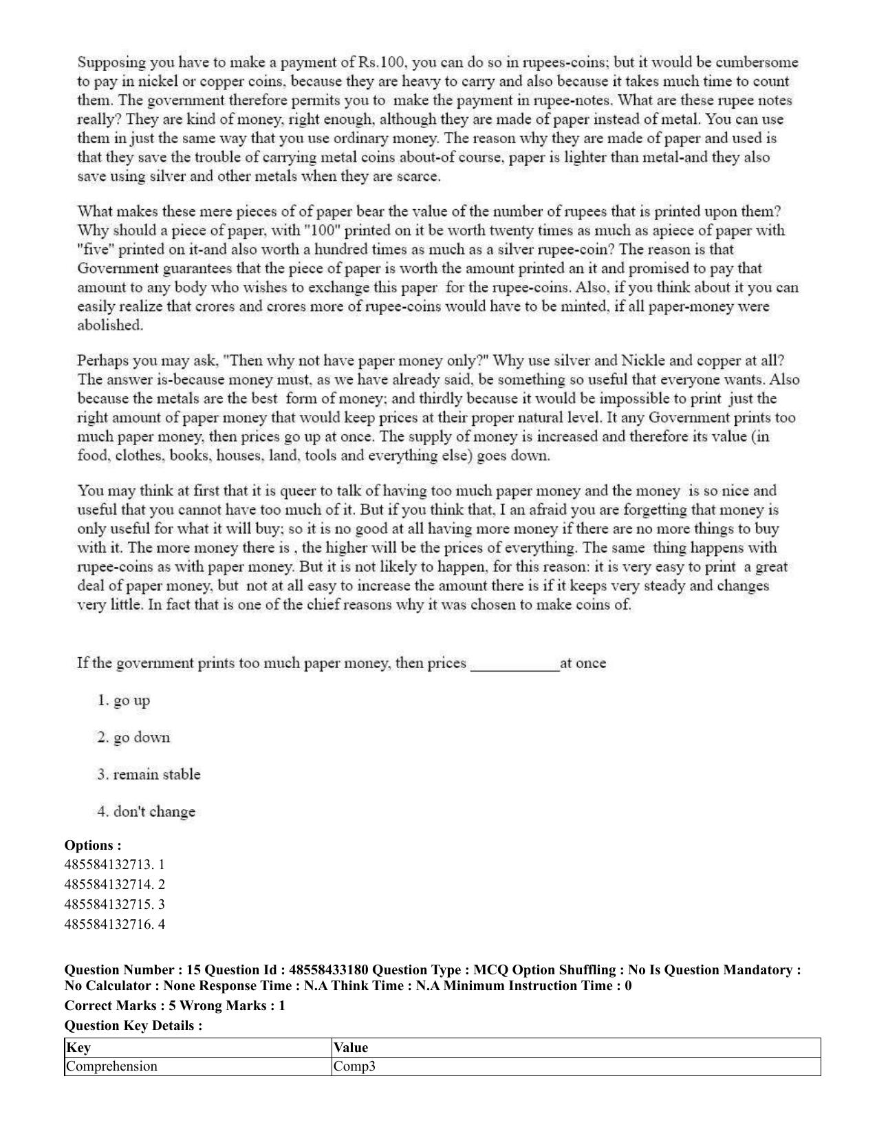 CUET 2023 English Telugu Shift 1 Question Papers - 18 June 2023 - Page 14