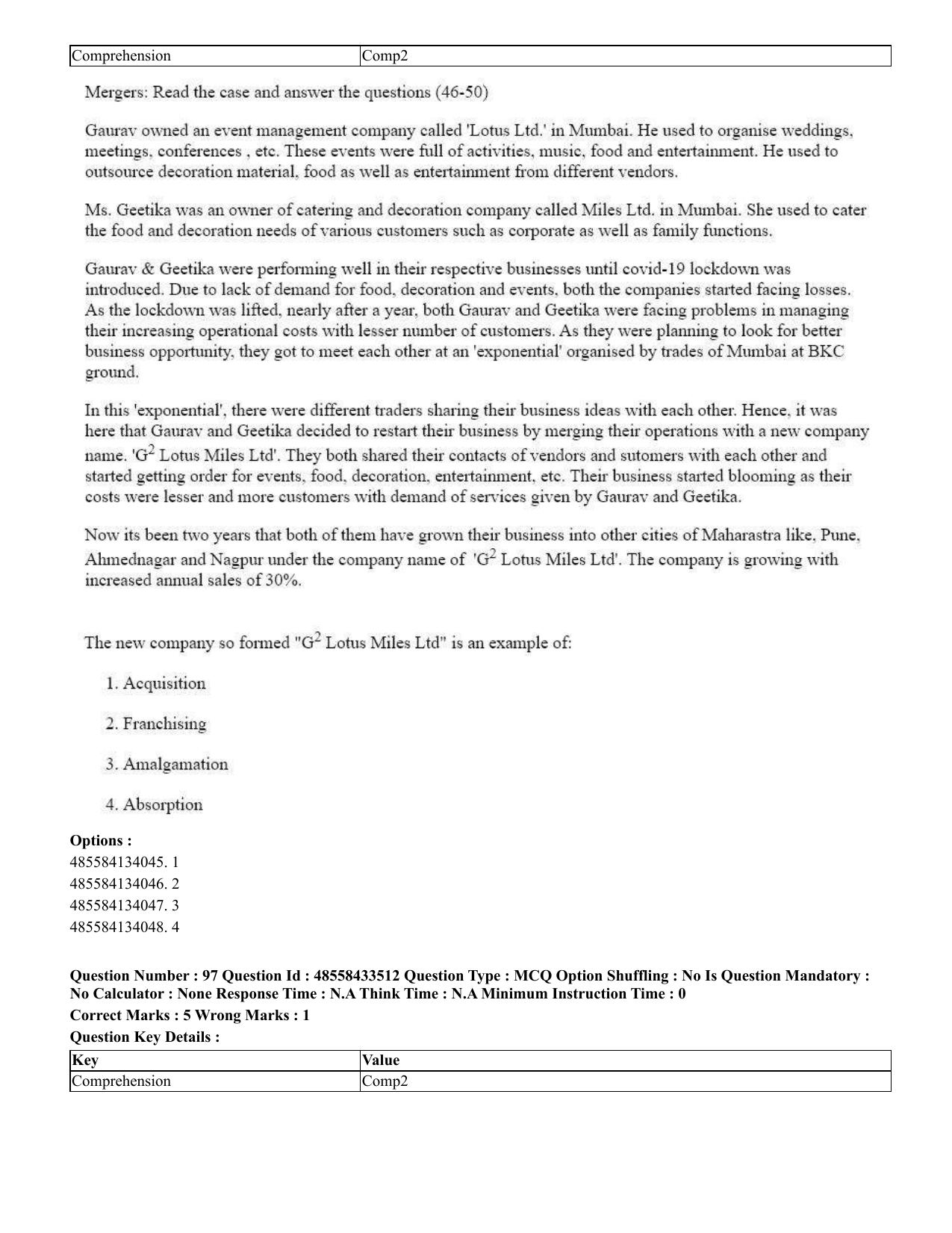 CUET 2023 English Telugu Shift 1 Question Papers - 18 June 2023 - Page 91