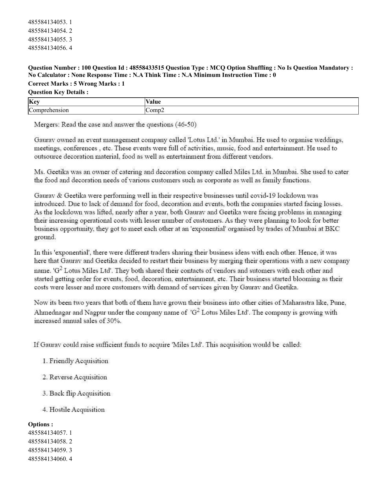 CUET 2023 English Telugu Shift 1 Question Papers - 18 June 2023 - Page 97