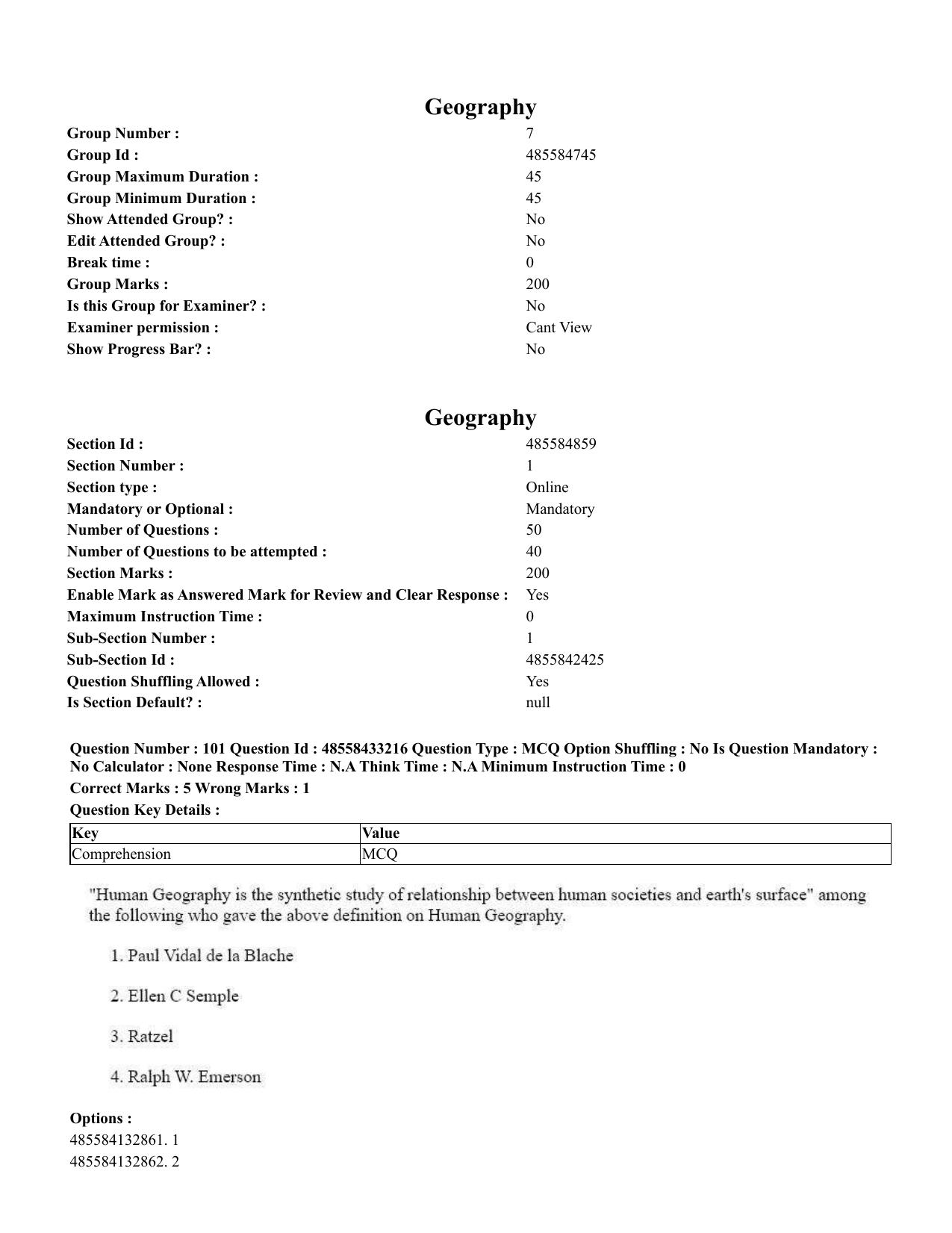 CUET 2023 English Telugu Shift 1 Question Papers - 18 June 2023 - Page 99