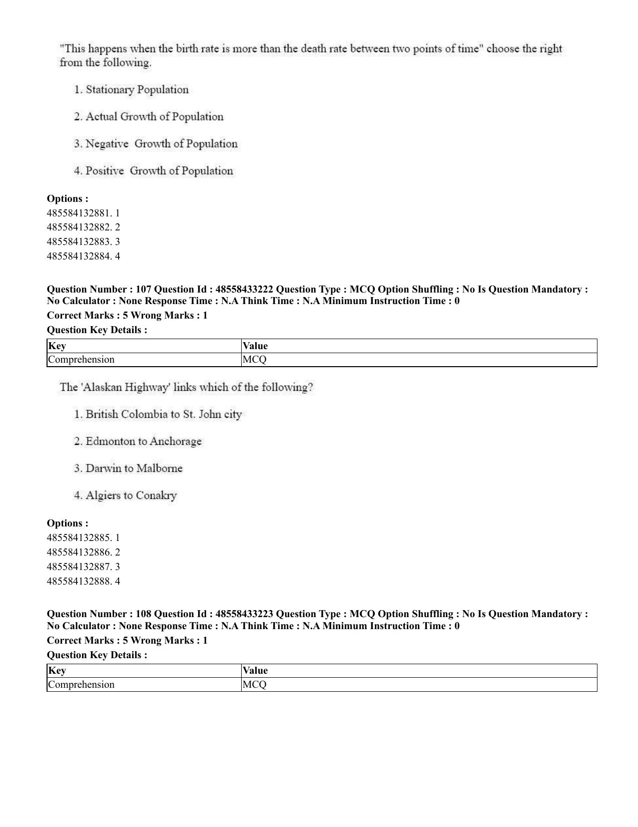 CUET 2023 English Telugu Shift 1 Question Papers - 18 June 2023 - Page 102