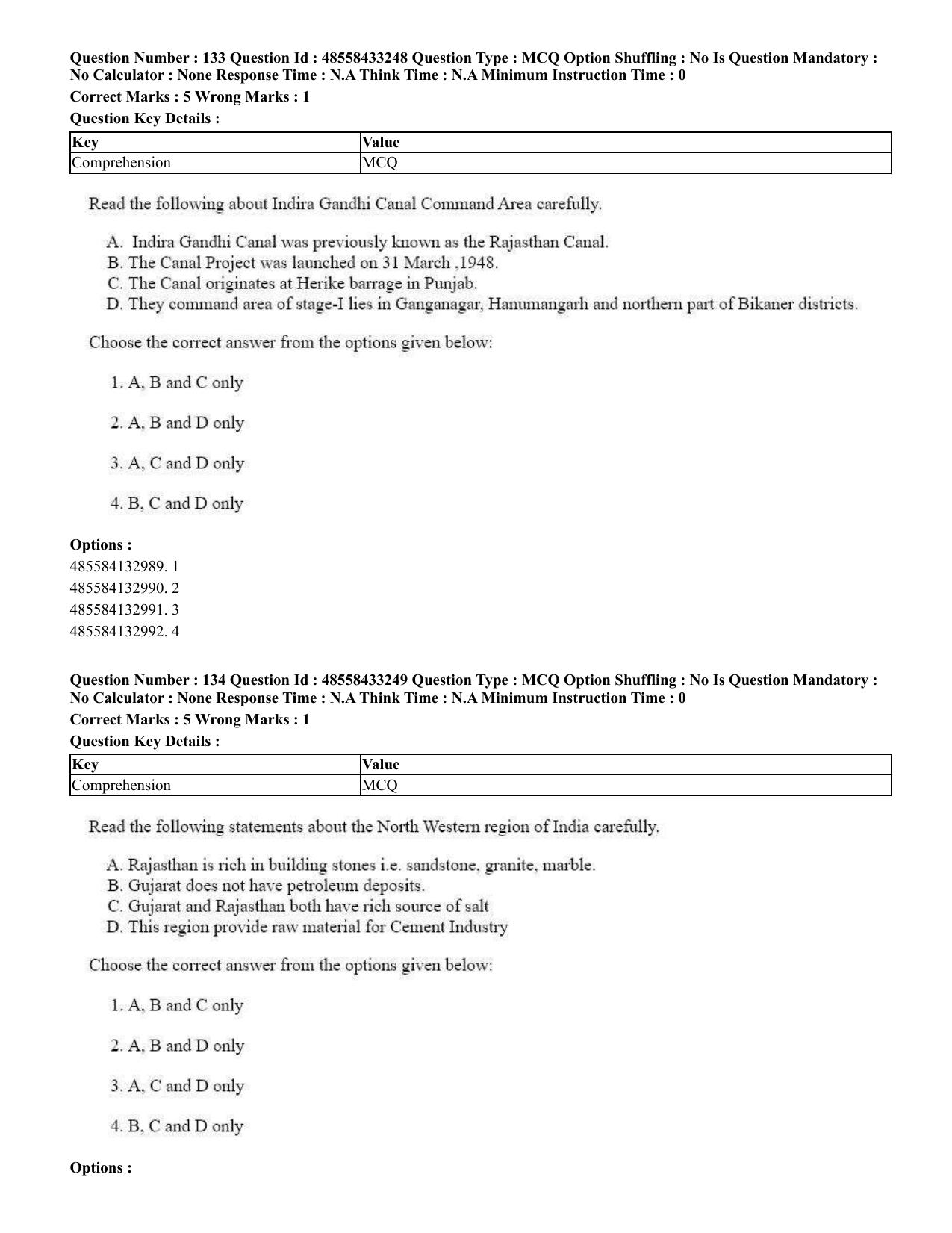 CUET 2023 English Telugu Shift 1 Question Papers - 18 June 2023 - Page 116