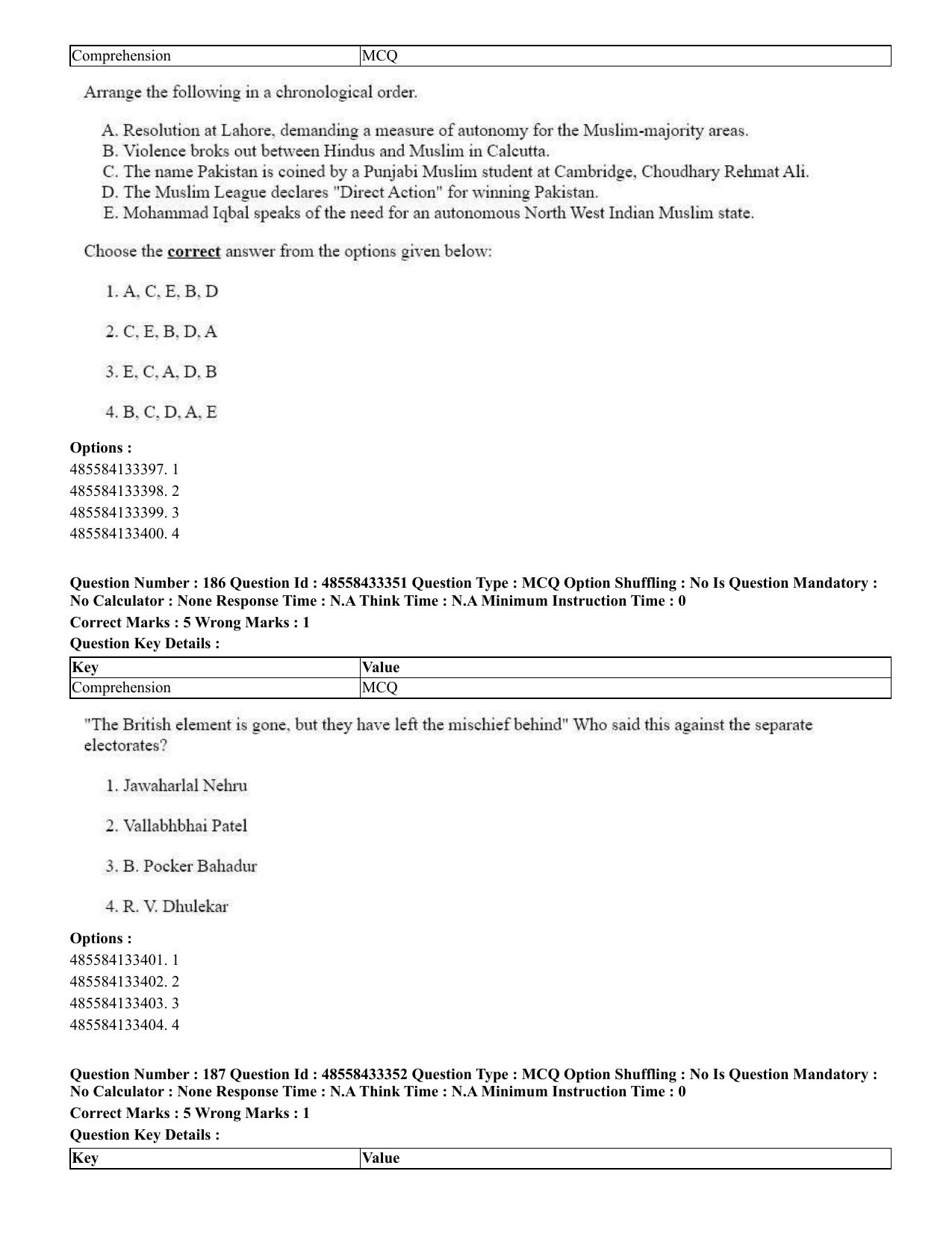 CUET 2023 English Telugu Shift 1 Question Papers - 18 June 2023 - Page 149