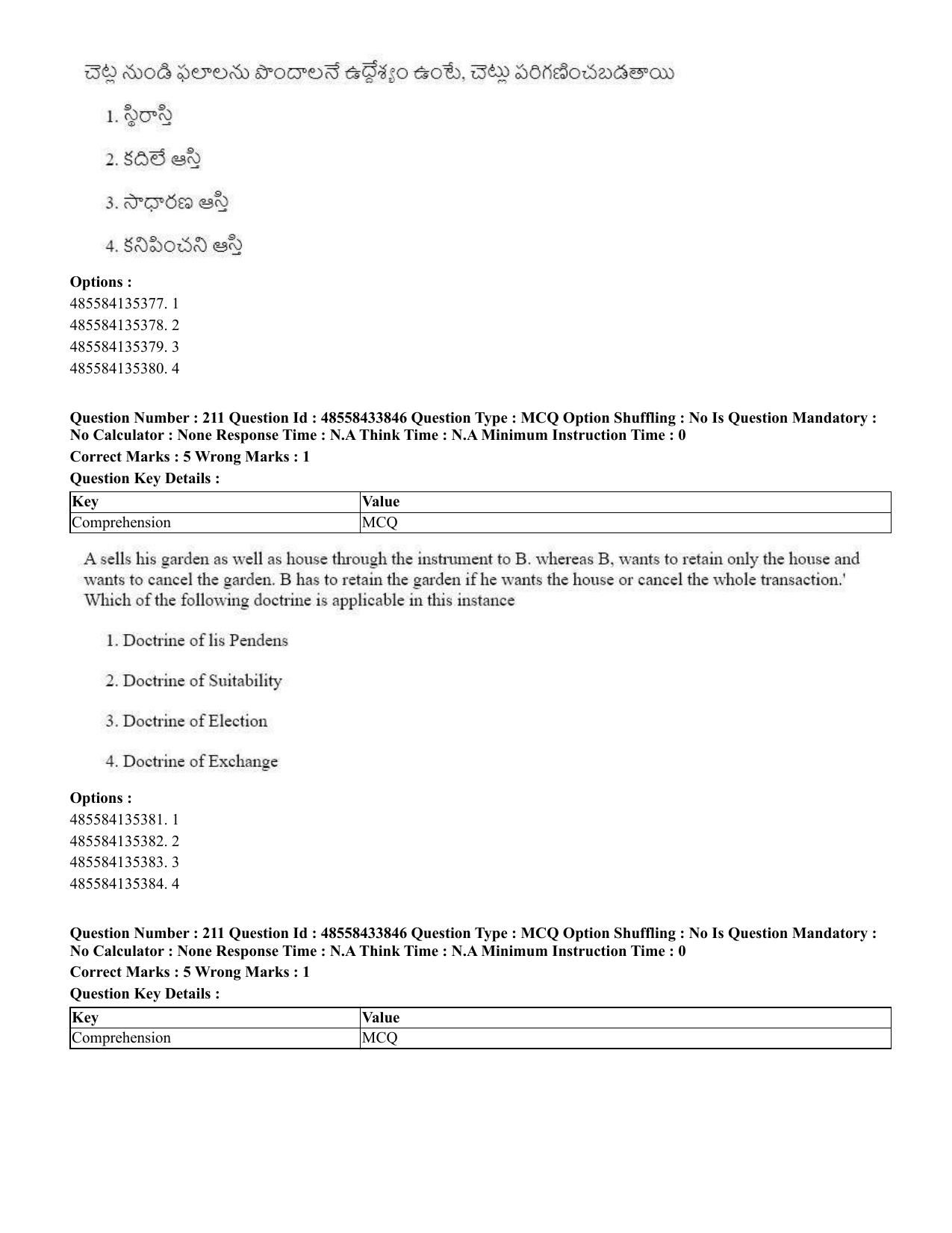 CUET 2023 English Telugu Shift 1 Question Papers - 18 June 2023 - Page 169