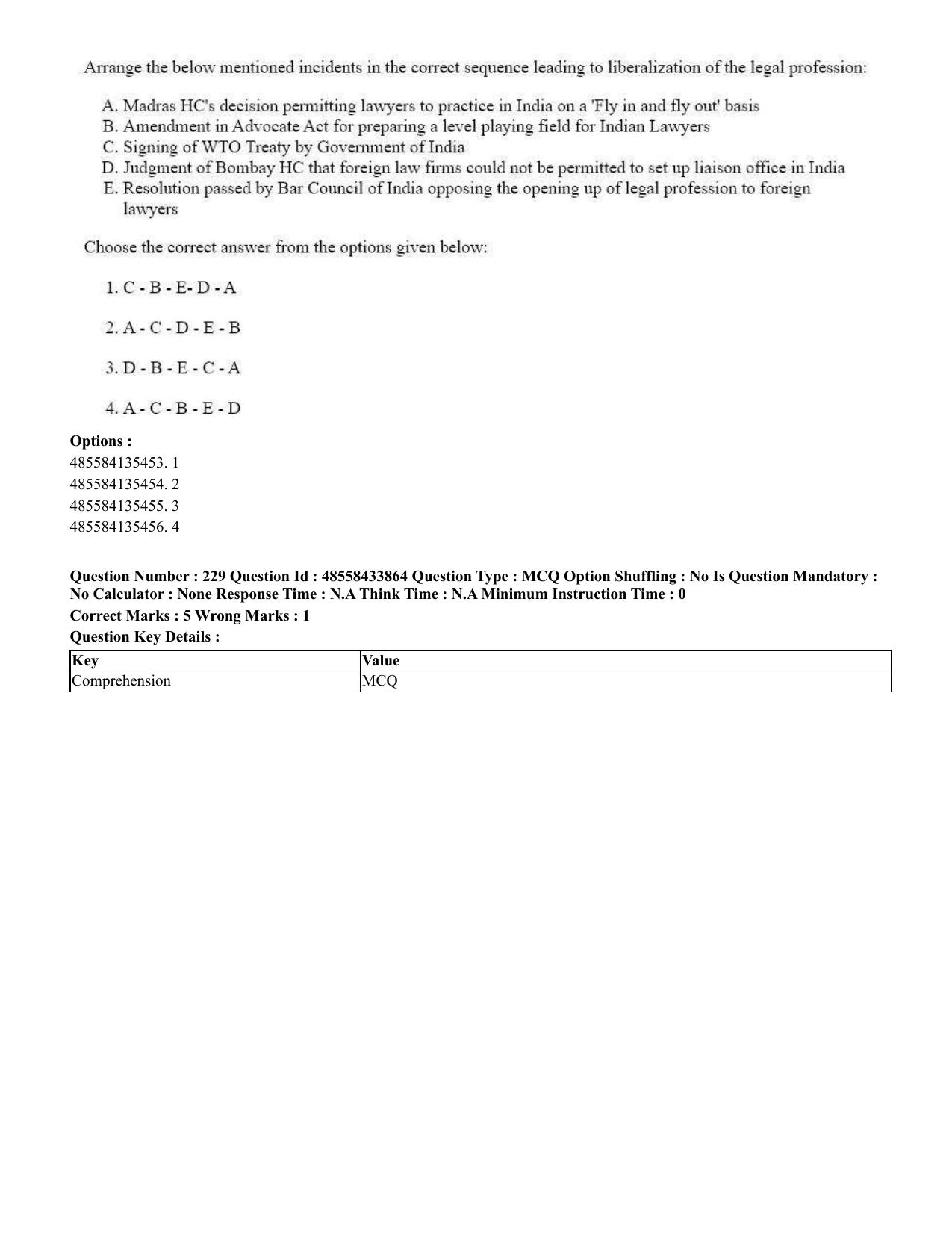 CUET 2023 English Telugu Shift 1 Question Papers - 18 June 2023 - Page 189