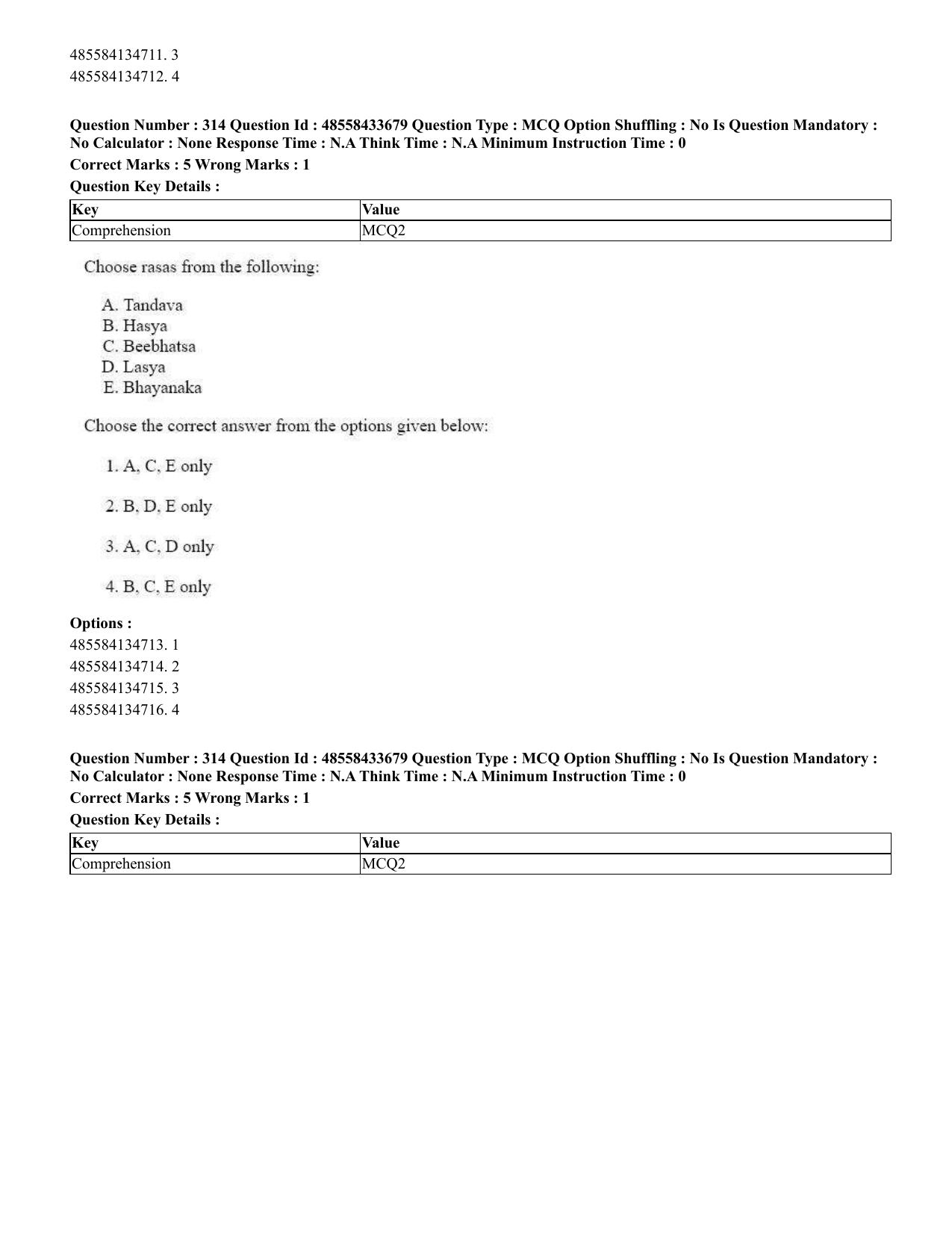 CUET 2023 English Telugu Shift 1 Question Papers - 18 June 2023 - Page 295