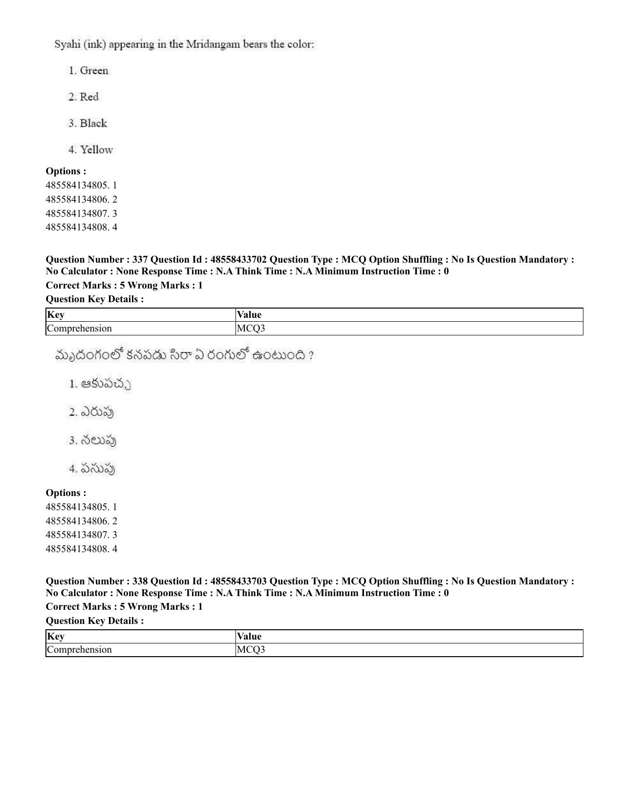 CUET 2023 English Telugu Shift 1 Question Papers - 18 June 2023 - Page 321