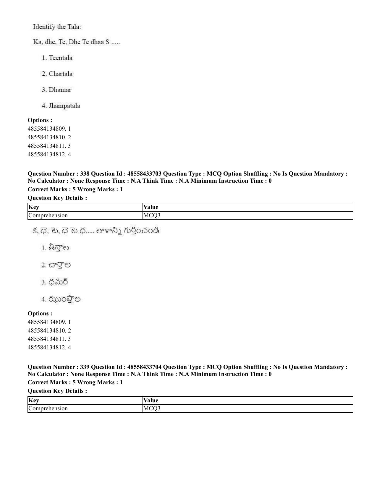 CUET 2023 English Telugu Shift 1 Question Papers - 18 June 2023 - Page 322