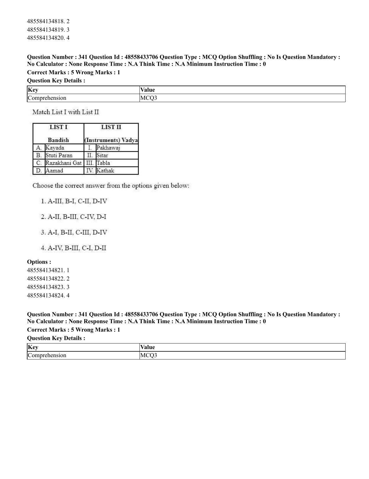 CUET 2023 English Telugu Shift 1 Question Papers - 18 June 2023 - Page 325