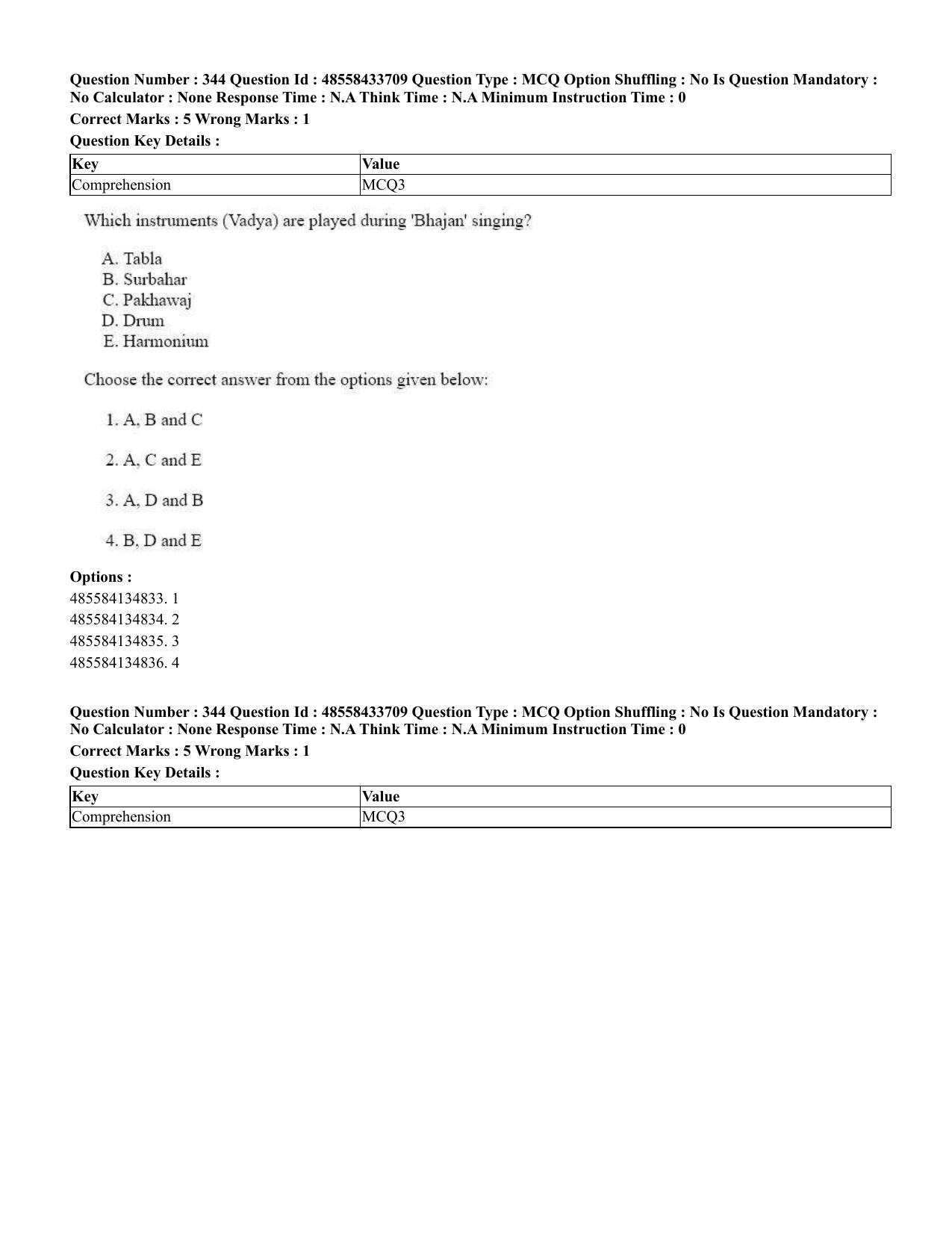 CUET 2023 English Telugu Shift 1 Question Papers - 18 June 2023 - Page 329