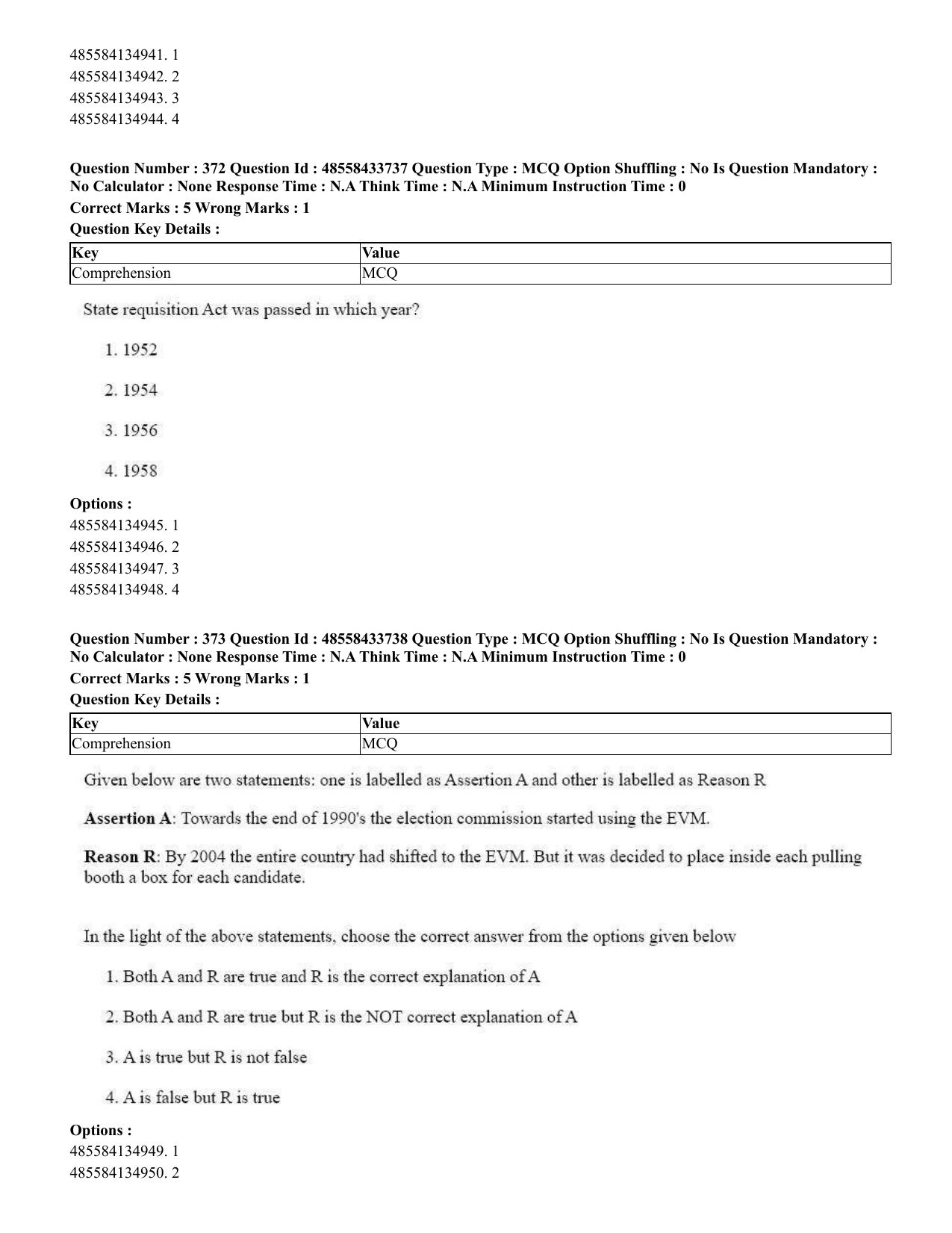 CUET 2023 English Telugu Shift 1 Question Papers - 18 June 2023 - Page 361