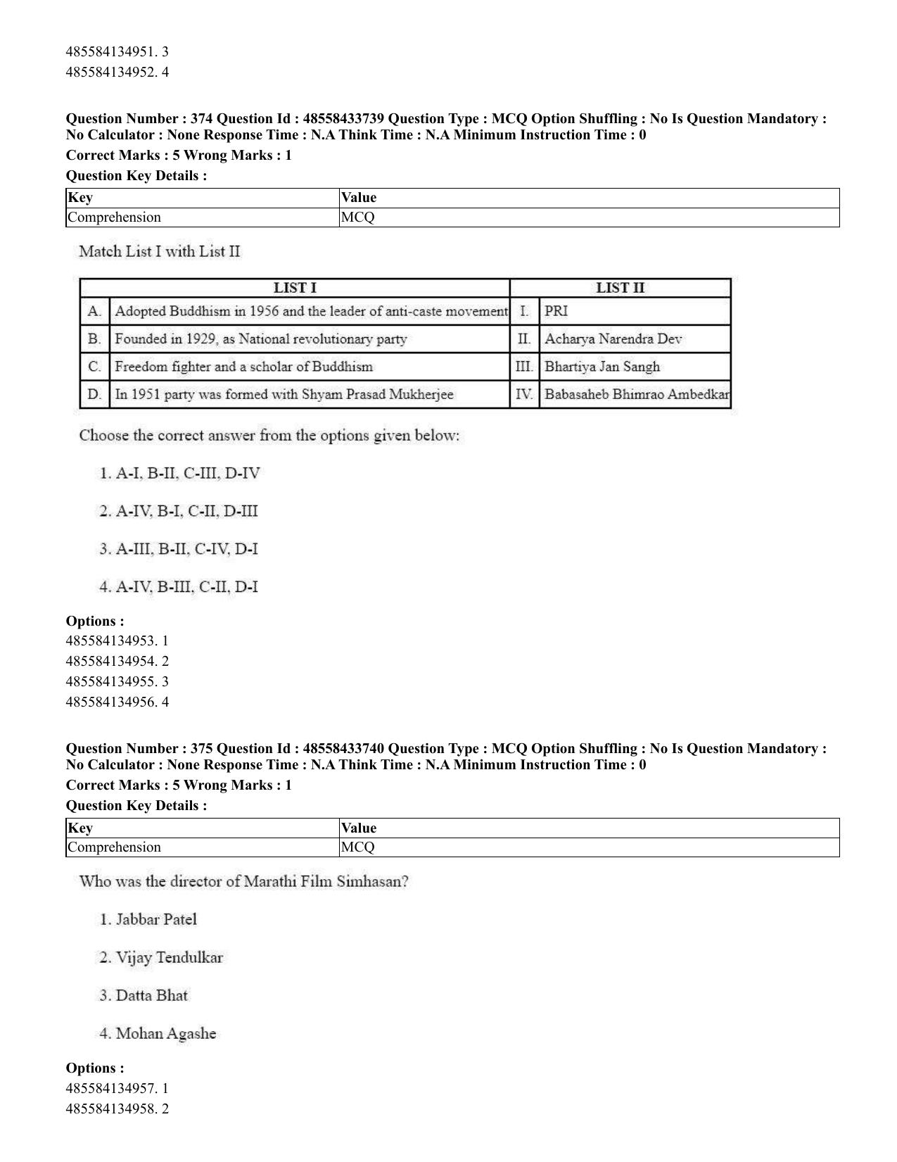 CUET 2023 English Telugu Shift 1 Question Papers - 18 June 2023 - Page 362