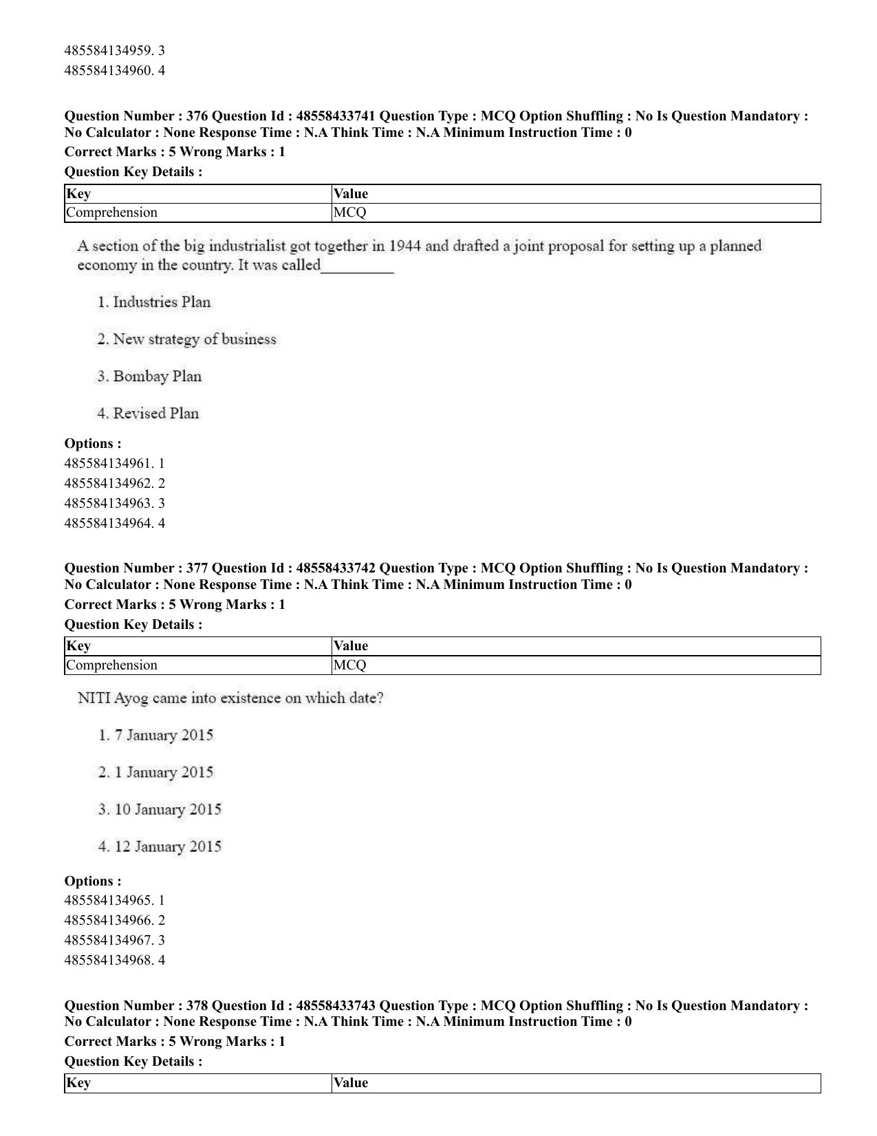 CUET 2023 English Telugu Shift 1 Question Papers - 18 June 2023 - Page 363