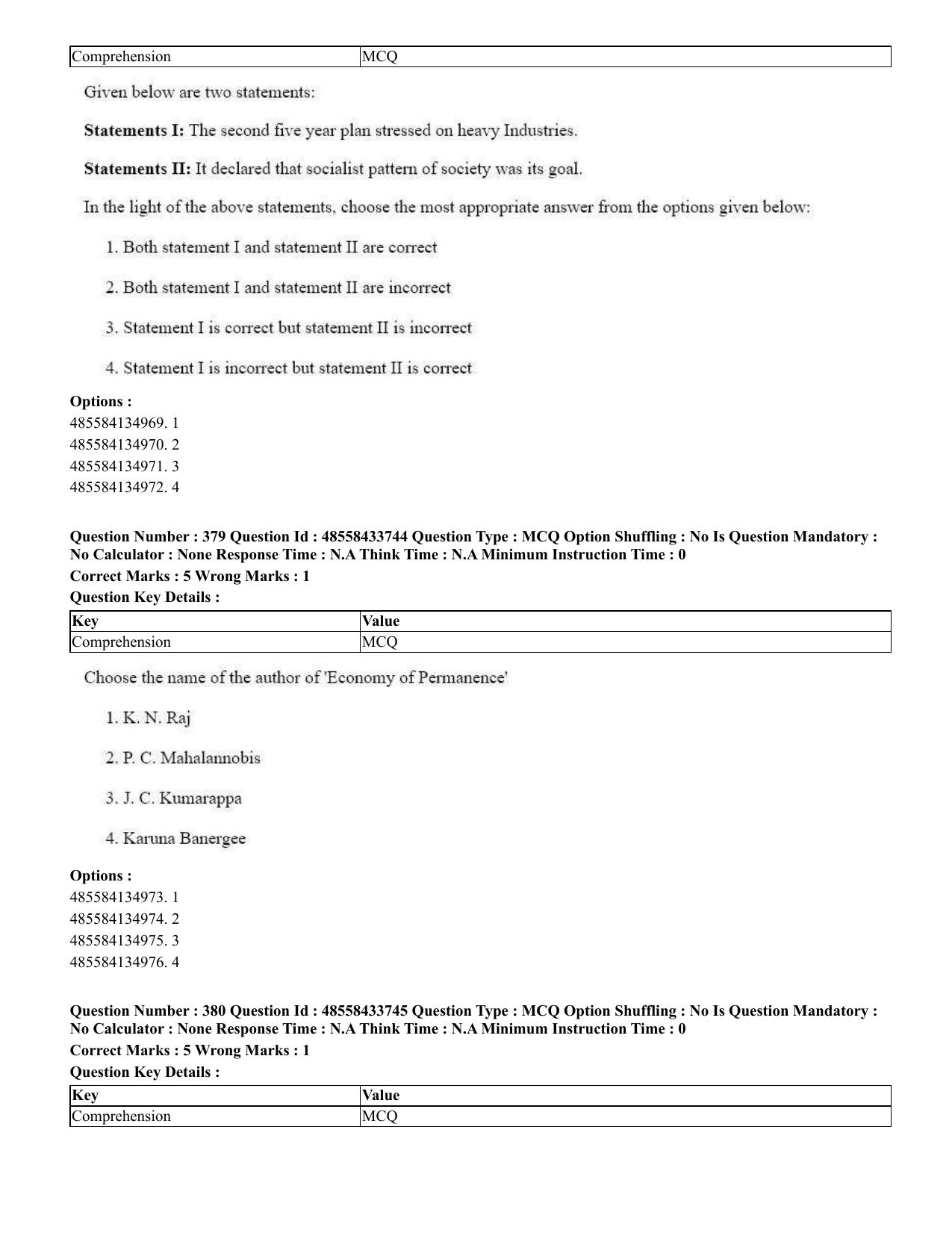 CUET 2023 English Telugu Shift 1 Question Papers - 18 June 2023 - Page 364