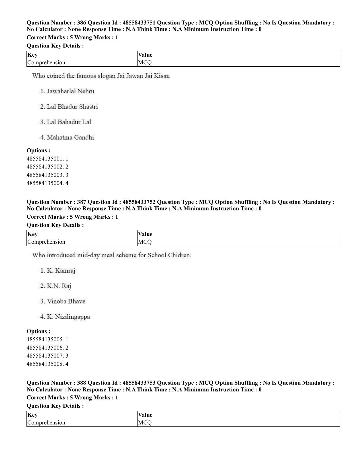 CUET 2023 English Telugu Shift 1 Question Papers - 18 June 2023 - Page 368